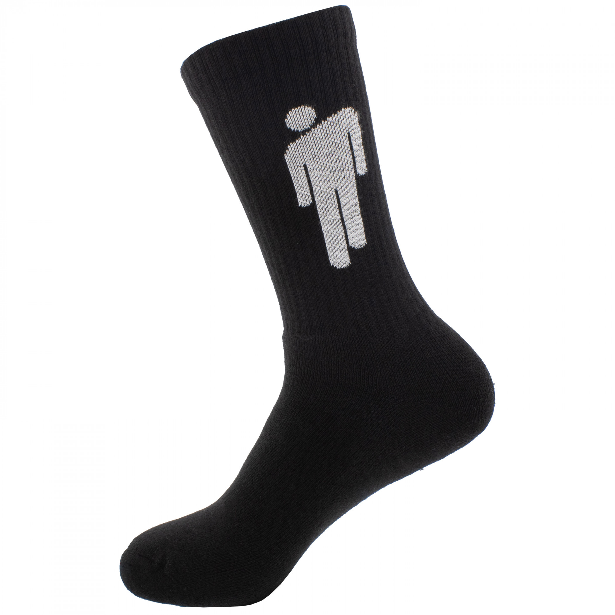 Billie Eilish White Blohsh on Black Terry Socks