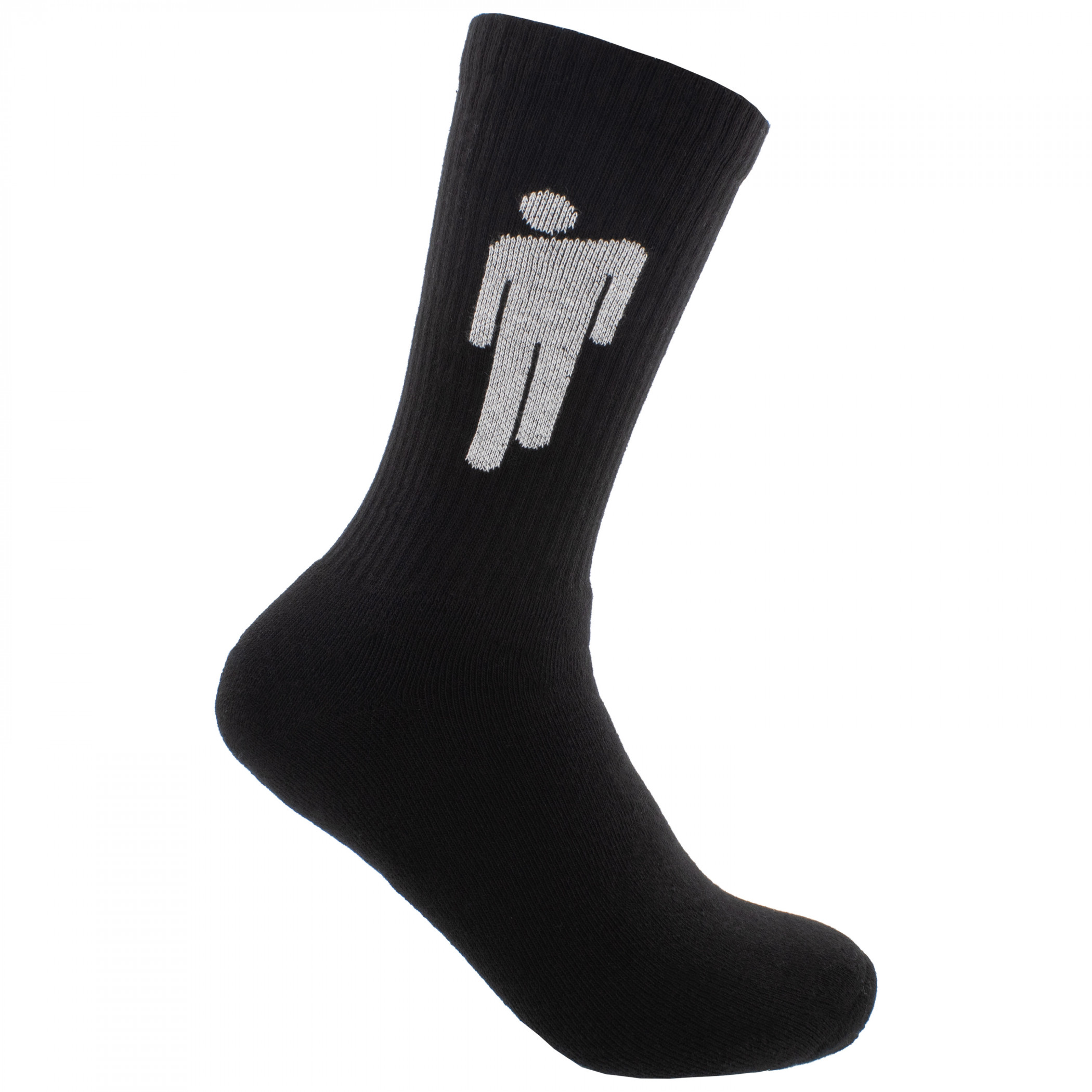 Billie Eilish White Blohsh on Black Terry Socks