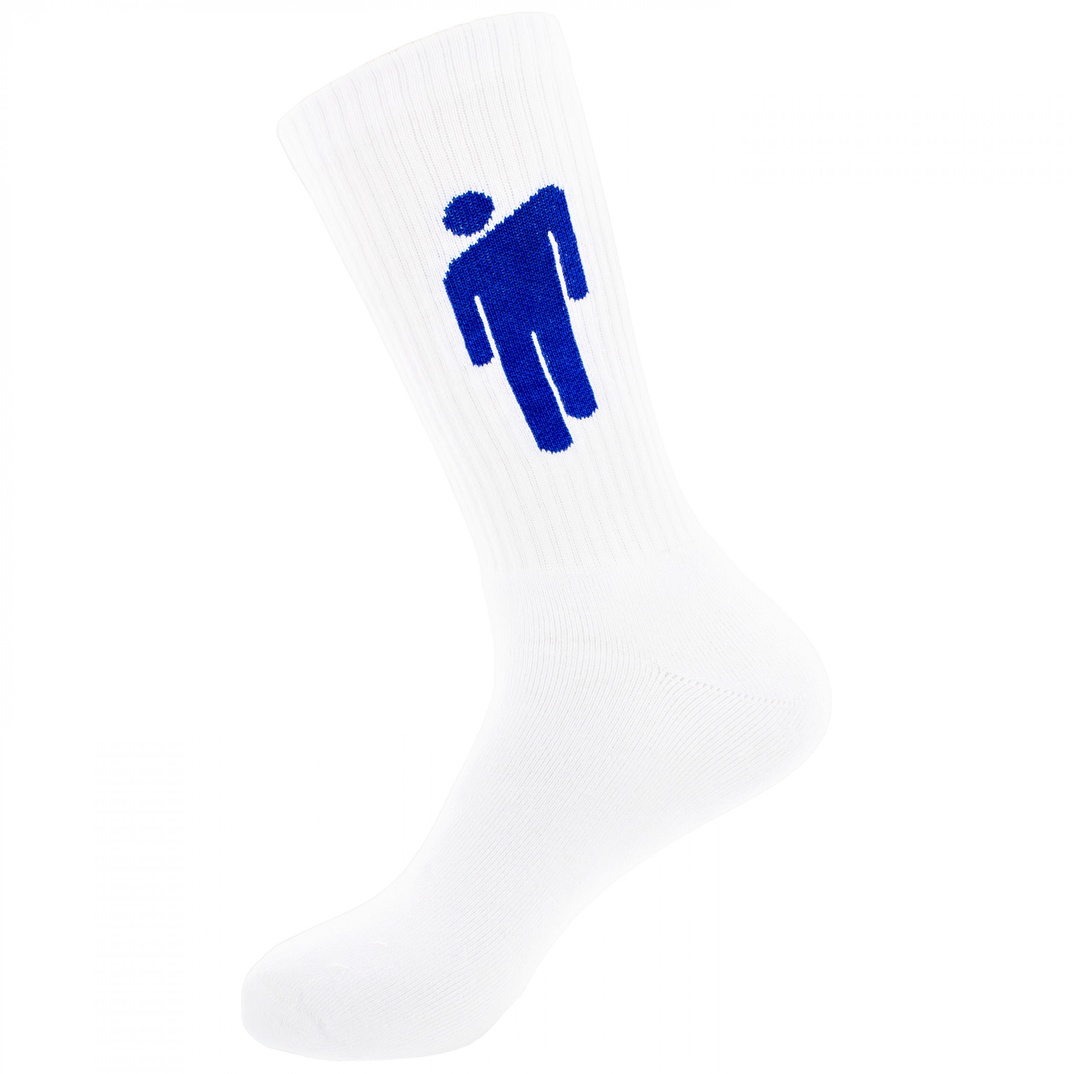 Billie Eilish Blue Blohsh on White Terry Socks