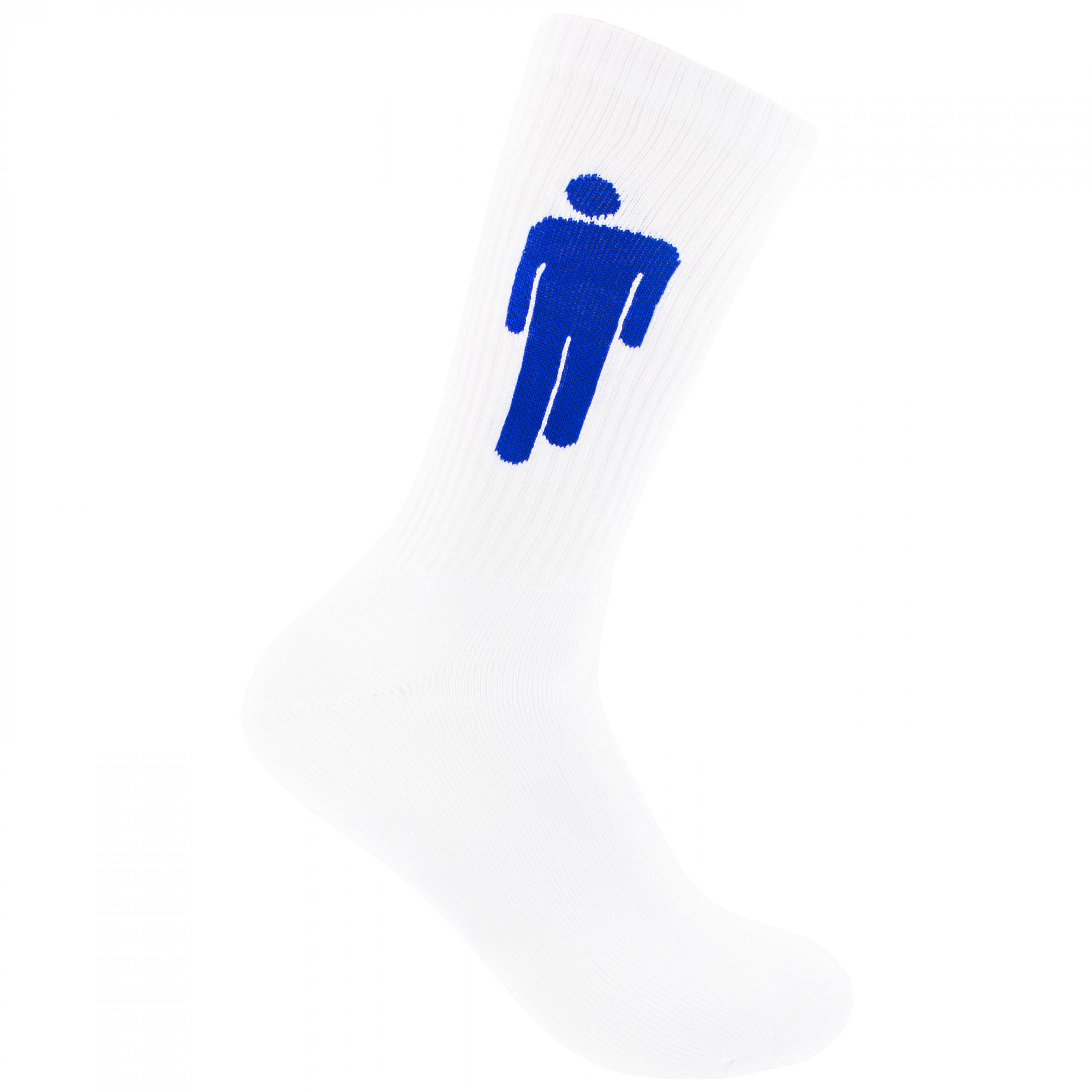 Billie Eilish Blue Blohsh on White Terry Socks