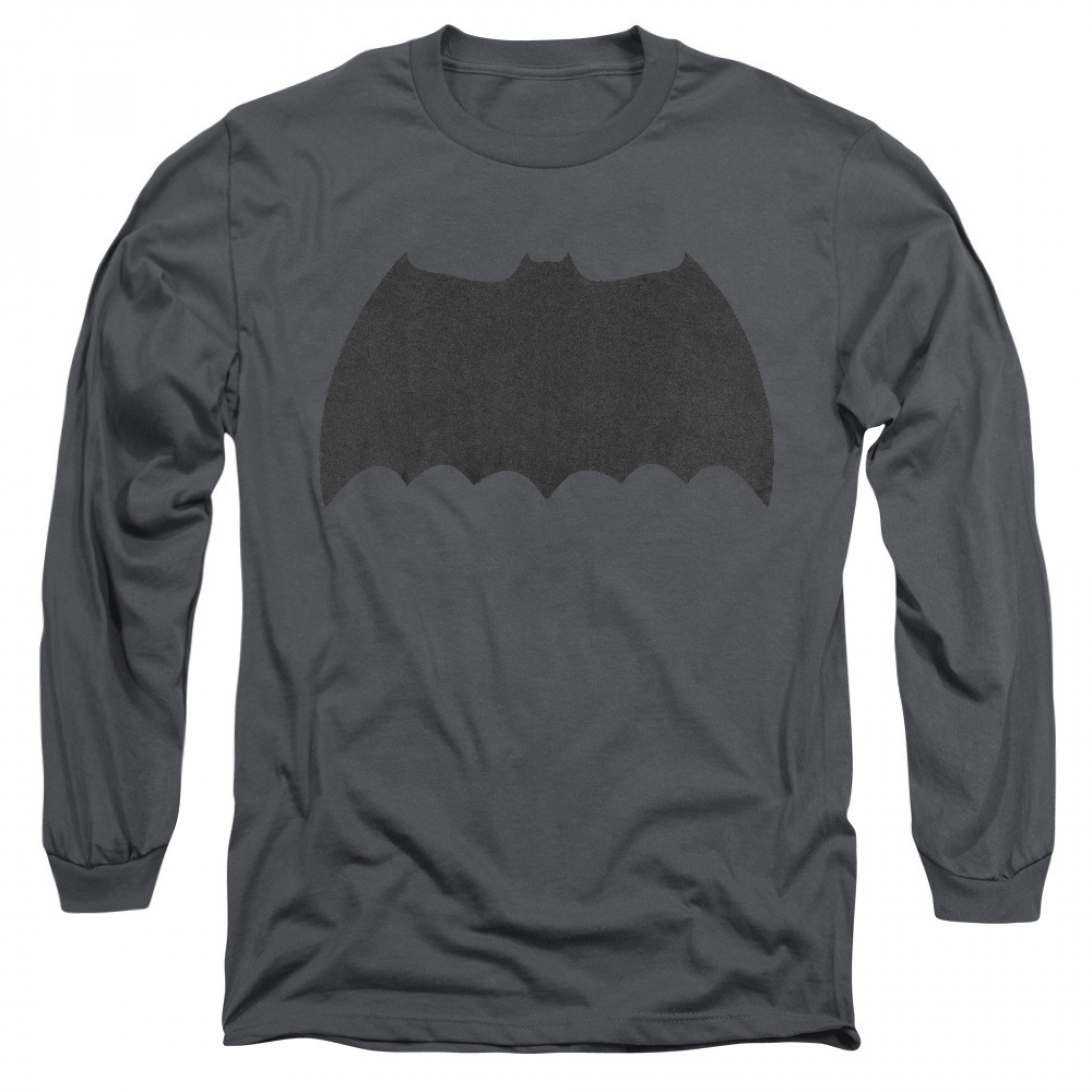 Batman The Dark Knight Returns Logo Adult Long-Sleeve T-Shirt, Grey