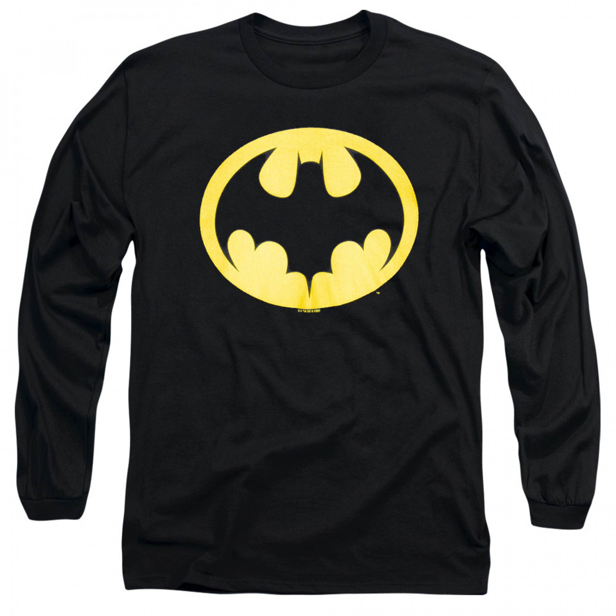 Batman 1989 Logo Adult Long-Sleeve T-Shirt, Black