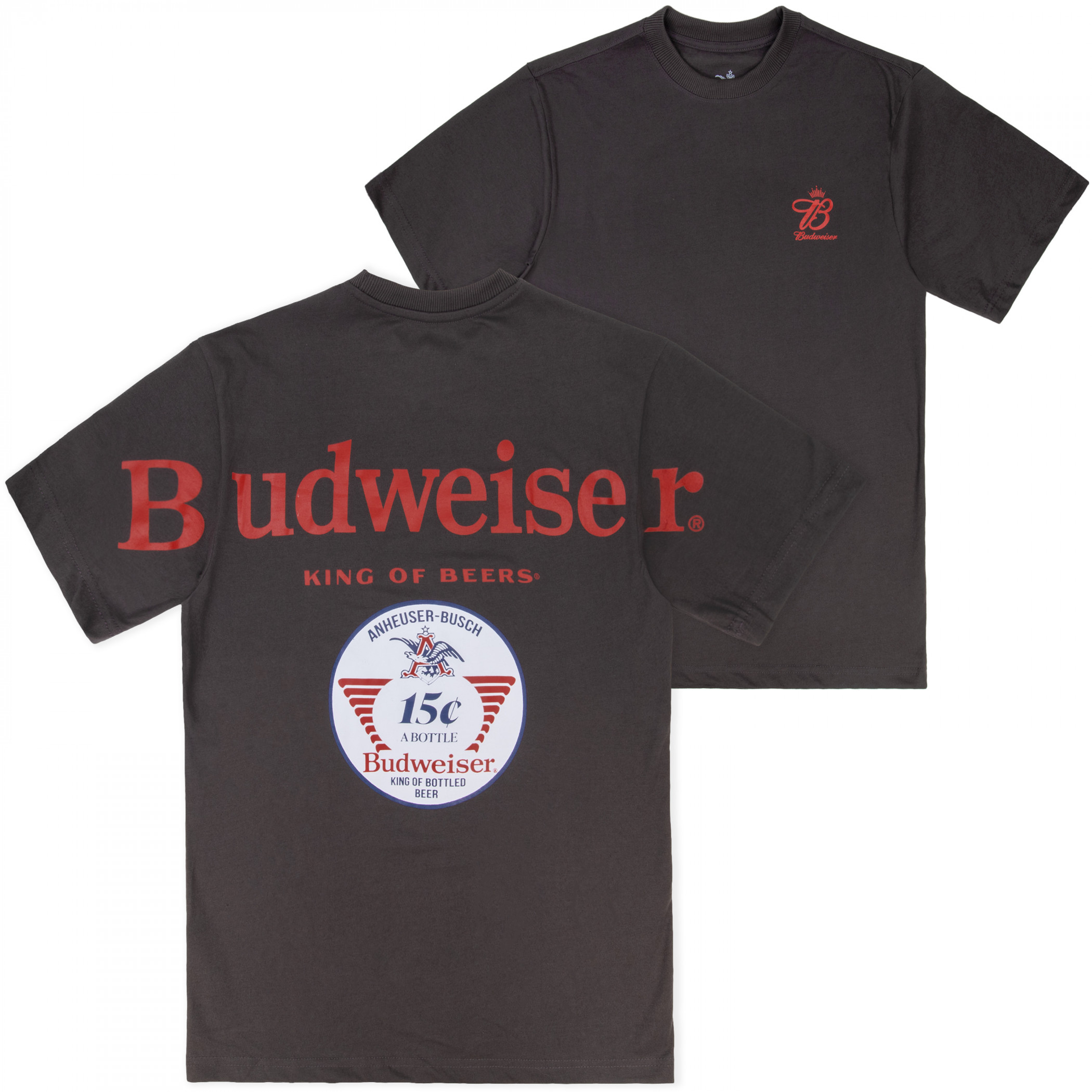 Budweiser 15 Cents Front and Back Print T-Shirt