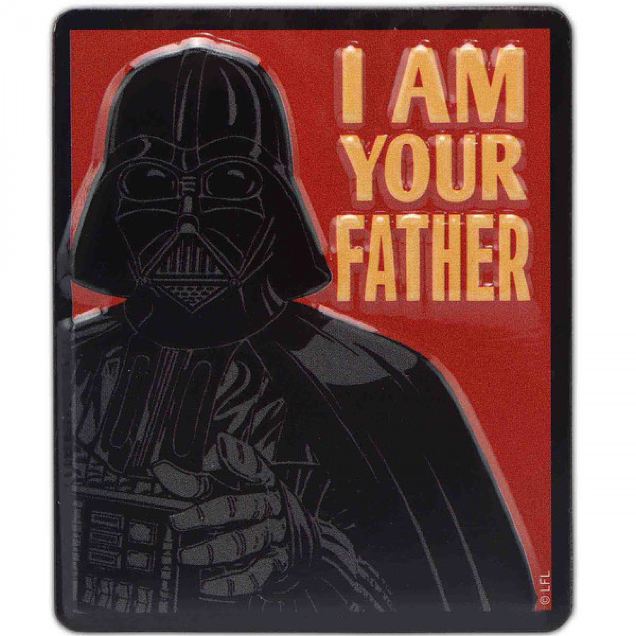 Star Wars Darth Vader I Am Your Father Embossed Tin Magnet, Multi-Color