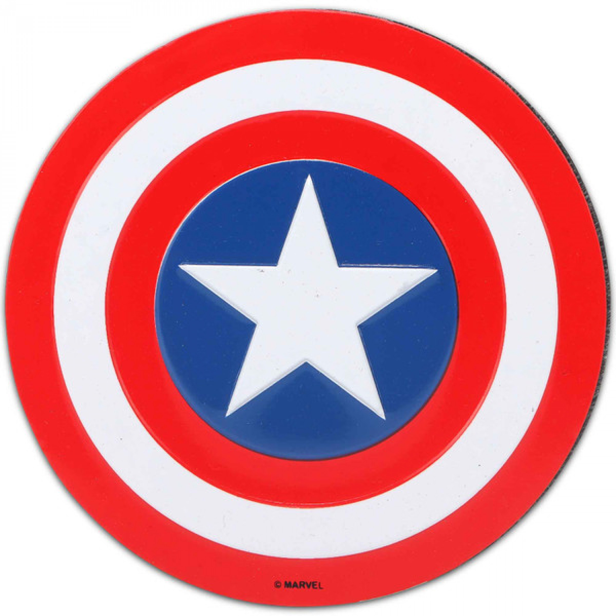 Captain America Shield Embossed Metal Magnet, Multi-Color