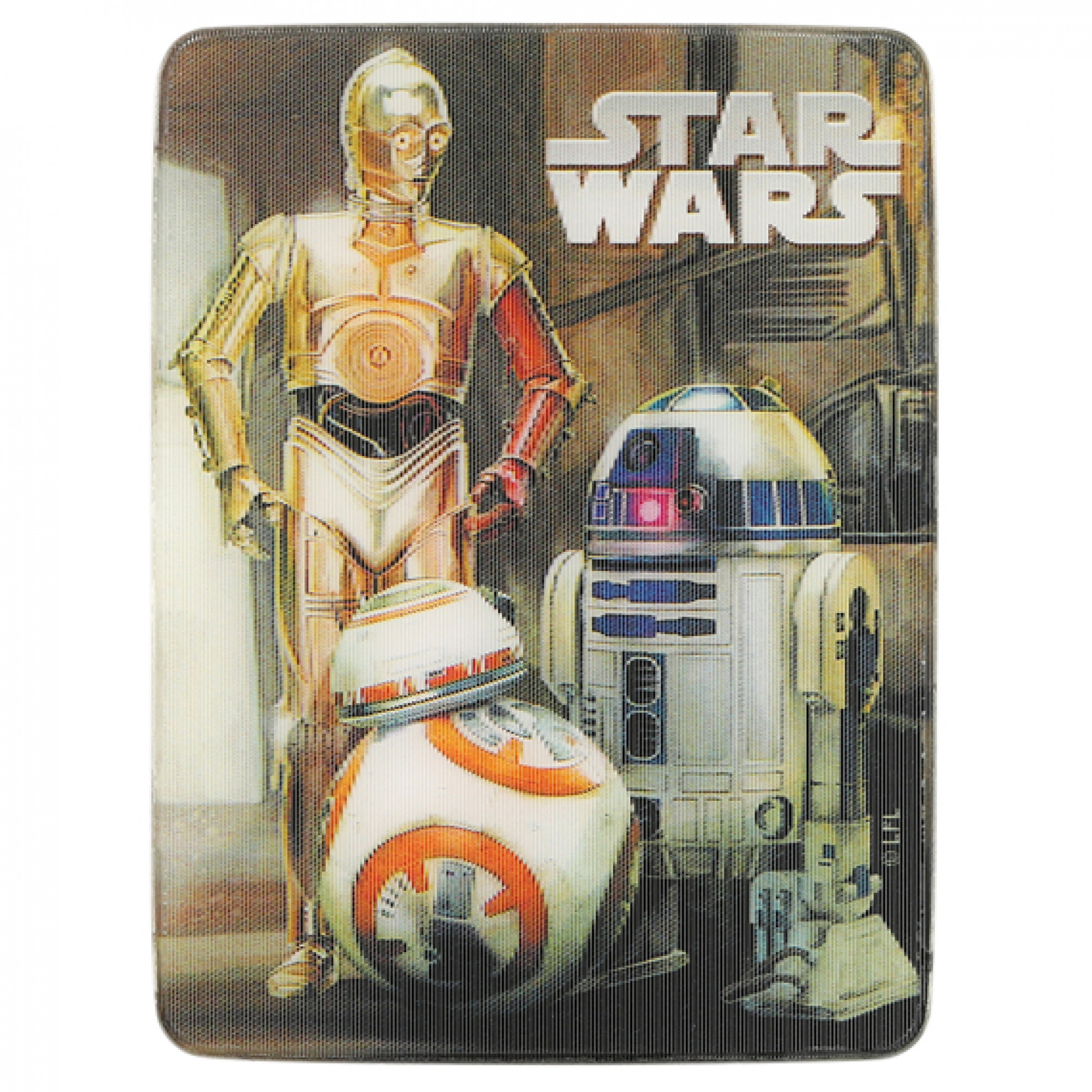 Star Wars Droids C3PO  R2-D2  BB-8 Group 3D Magnet, Black