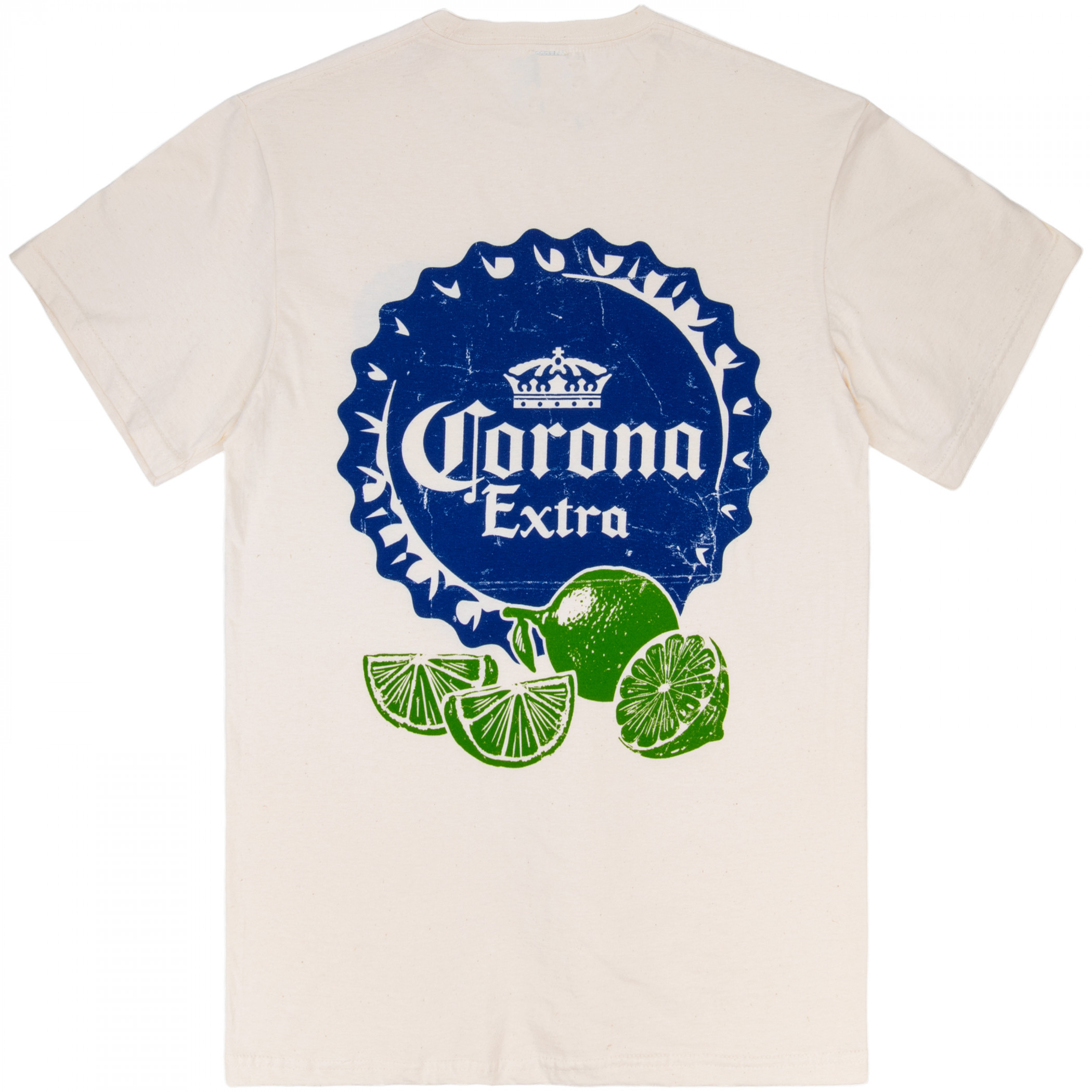 Corona Extra Limes Bottle Cap Front and Back Logo T-Shirt