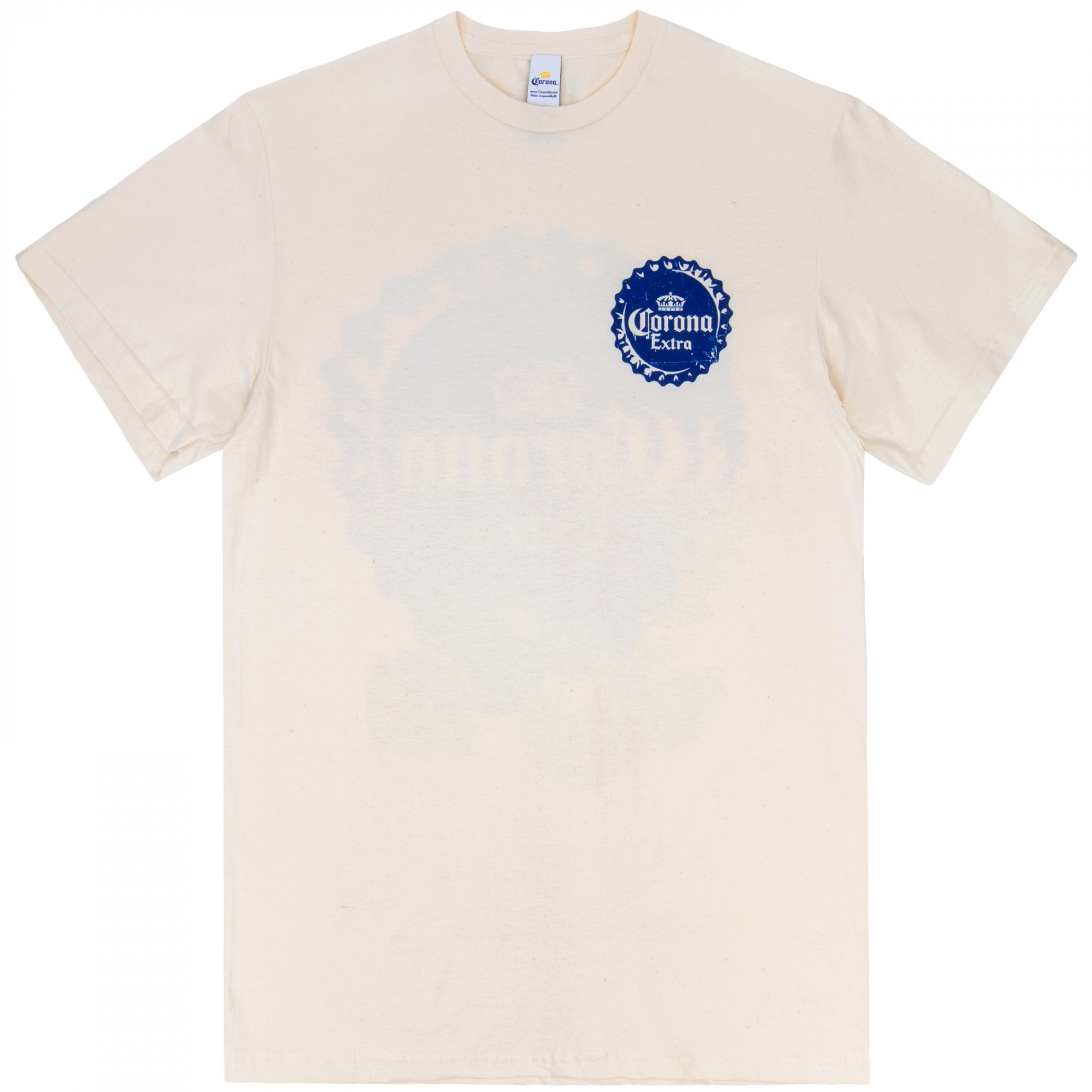 Corona Extra Limes Bottle Cap Front and Back Logo T-Shirt