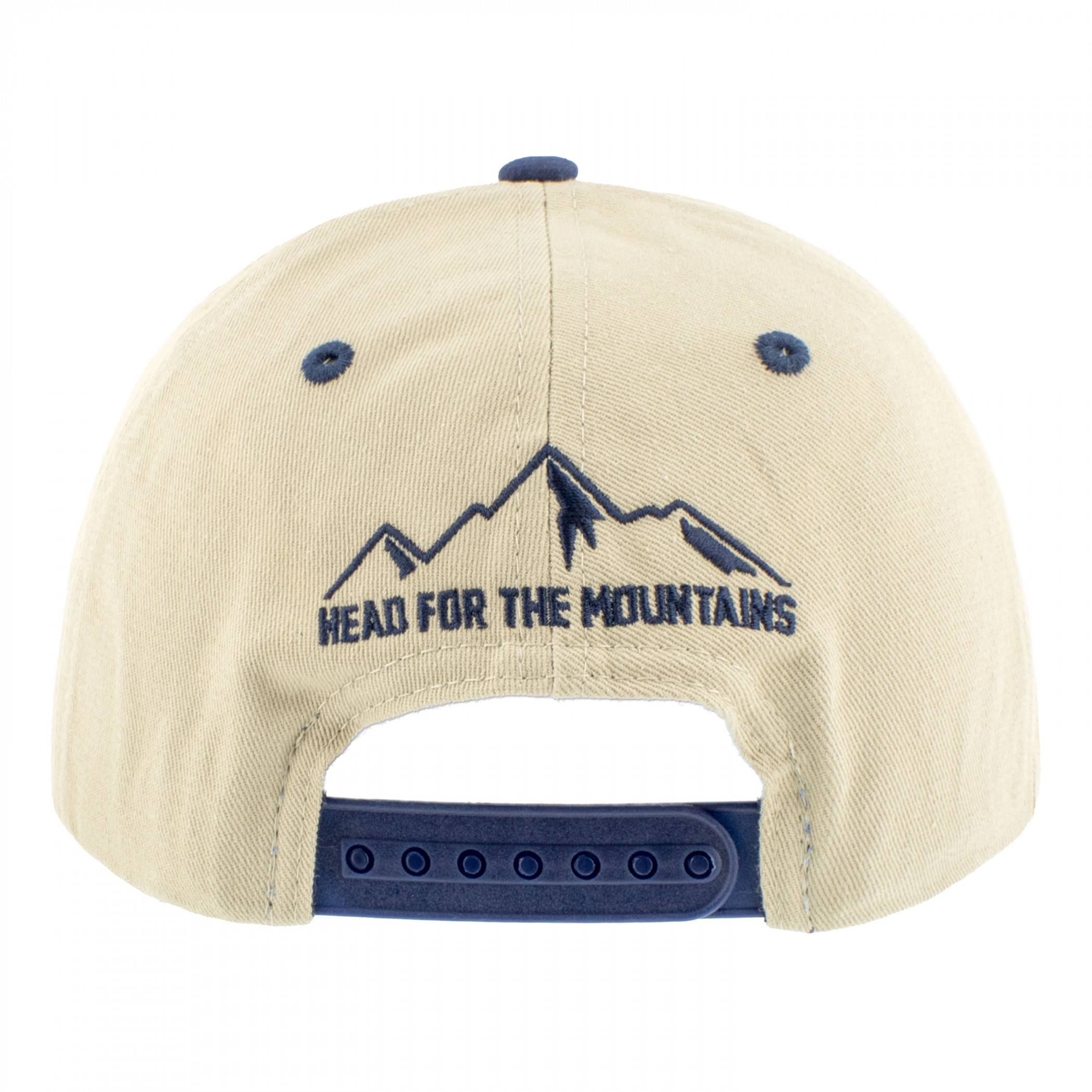 Busch Light Embroidered Logo Snapback Natural Blue Cotton Hat