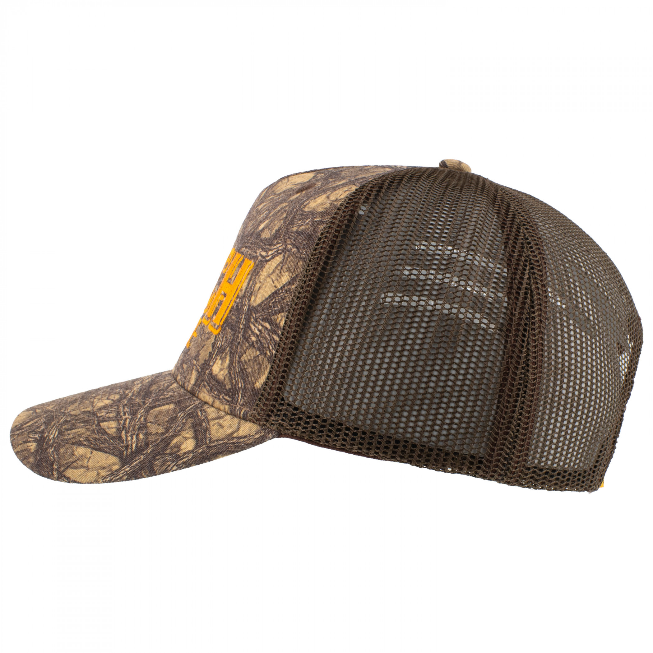 Busch Light Embroidered Yellow Logo on Camo Snapback Cotton Hat