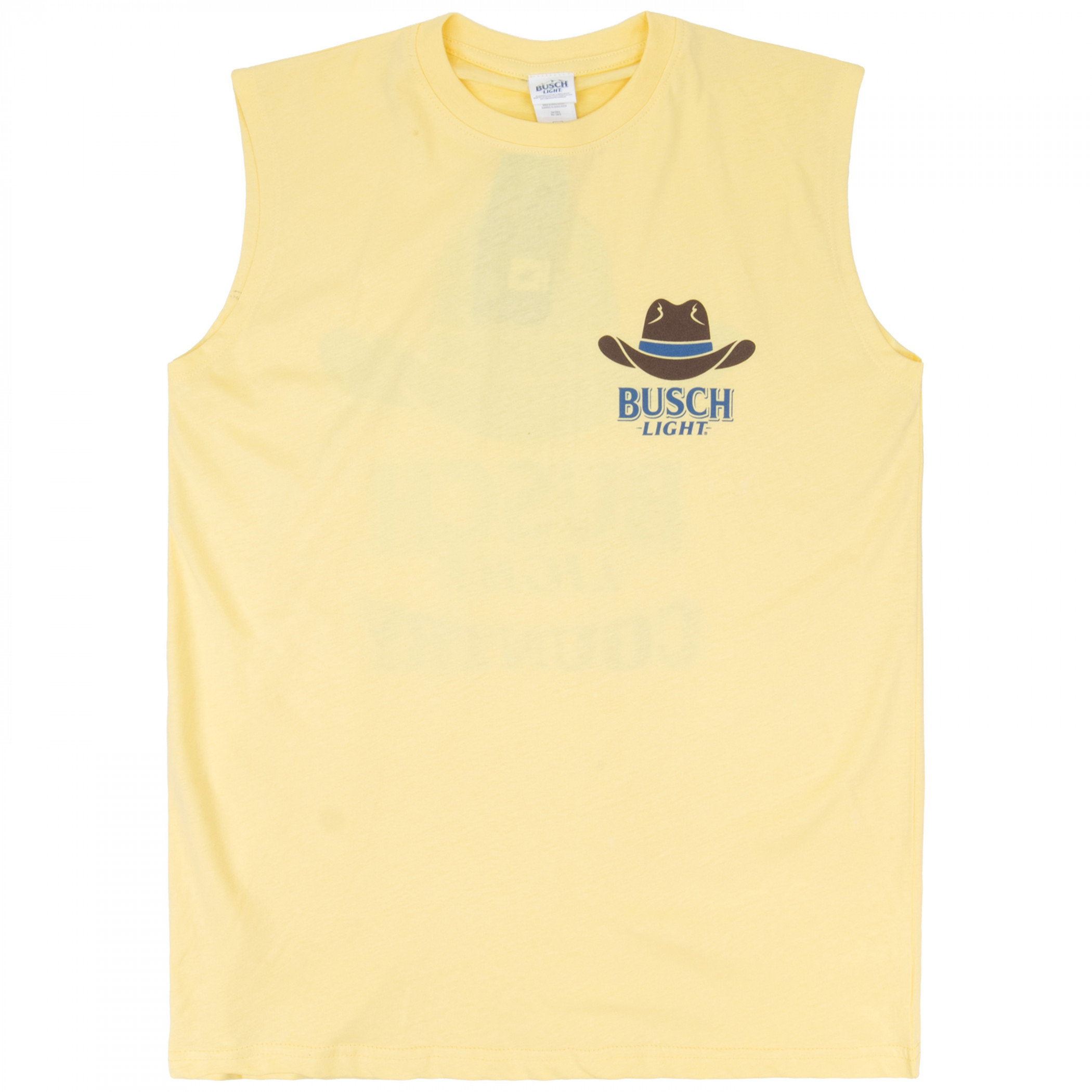 Busch Light Country Cowboy Hat Front & Back Print Sleeveless Muscle Tank