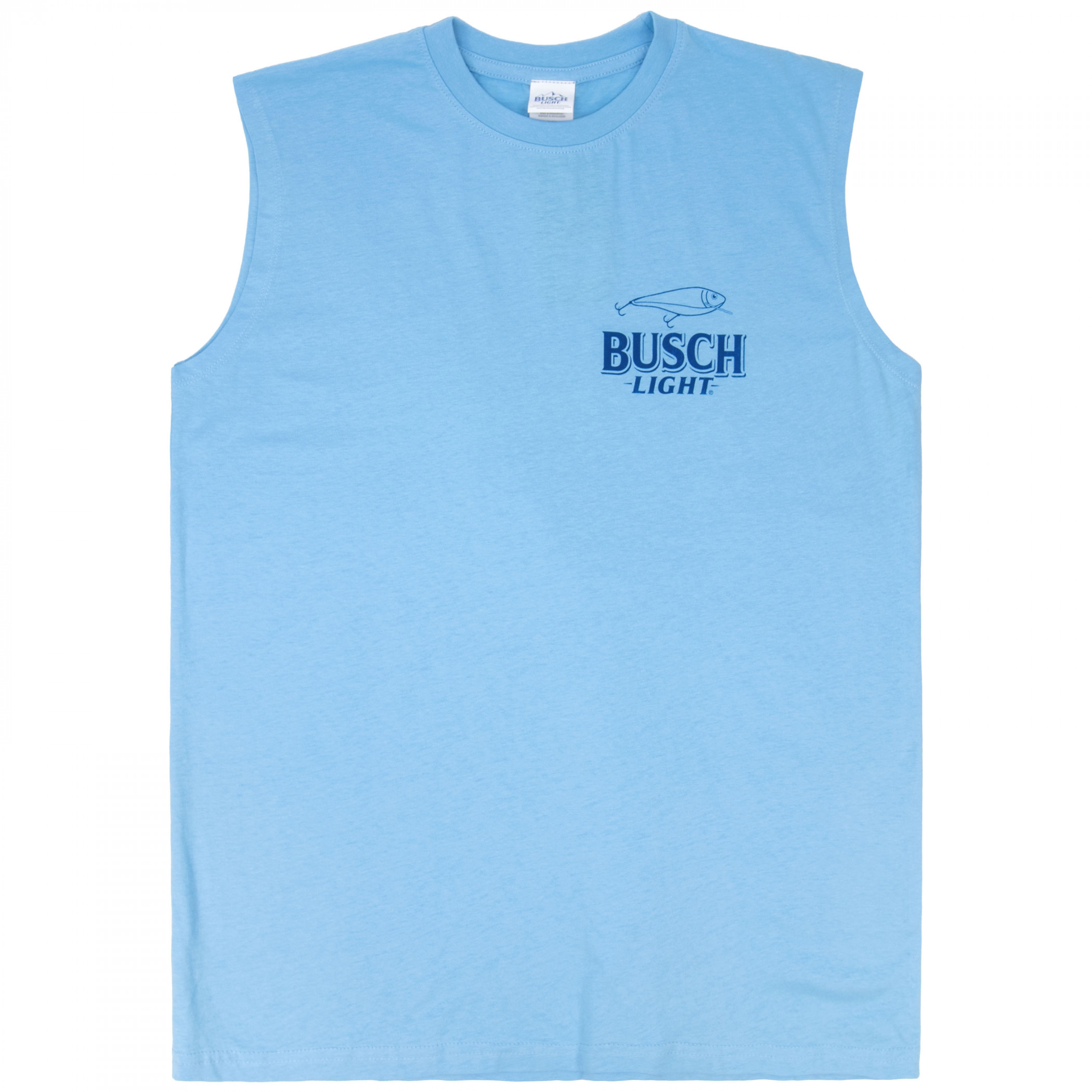Busch Light Fly Fishing Front & Back Print Sleeveless Muscle Tank