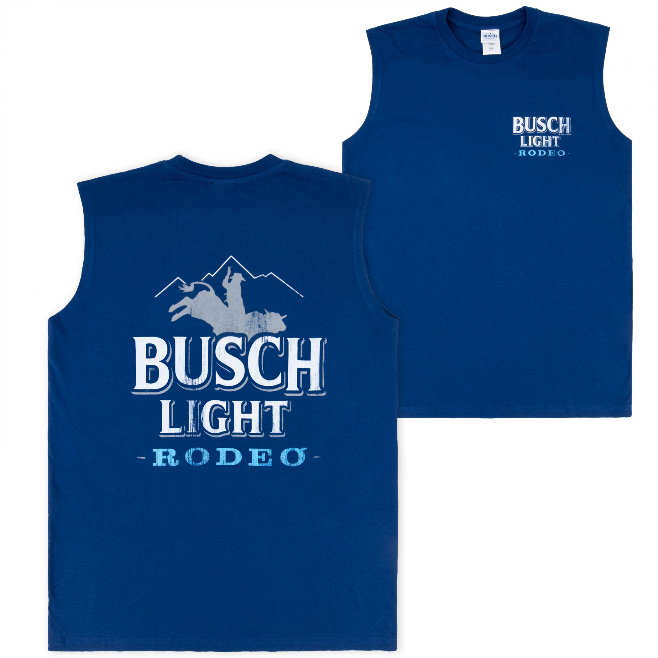 Busch Light Rodeo Front & Back Print Sleeveless Muscle Tank