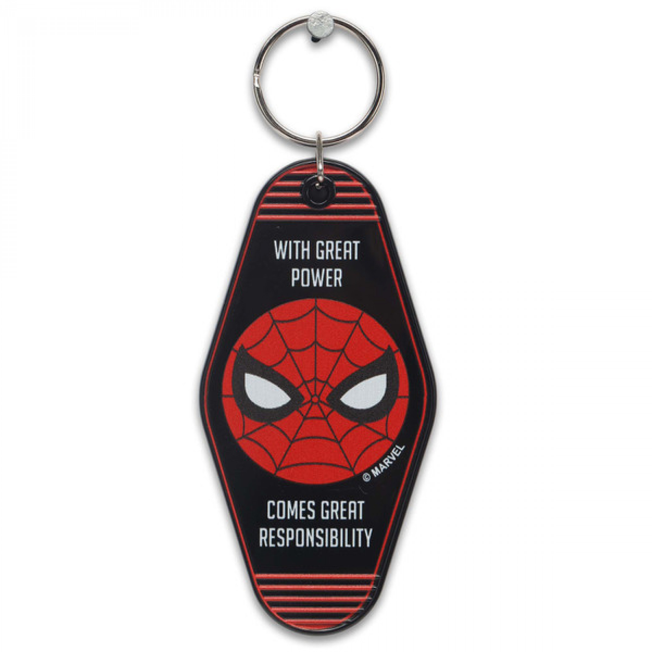 Spider-Man with Great Power Comes Great Responsibility Keychain, Multi-Color