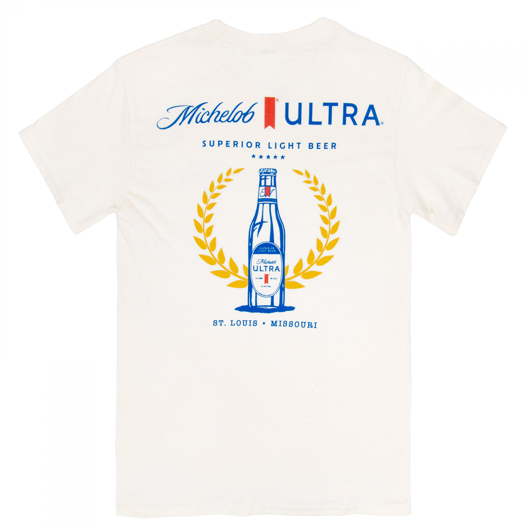 Michelob Ultra Superior Light Beer Front & Back Print T-Shirt