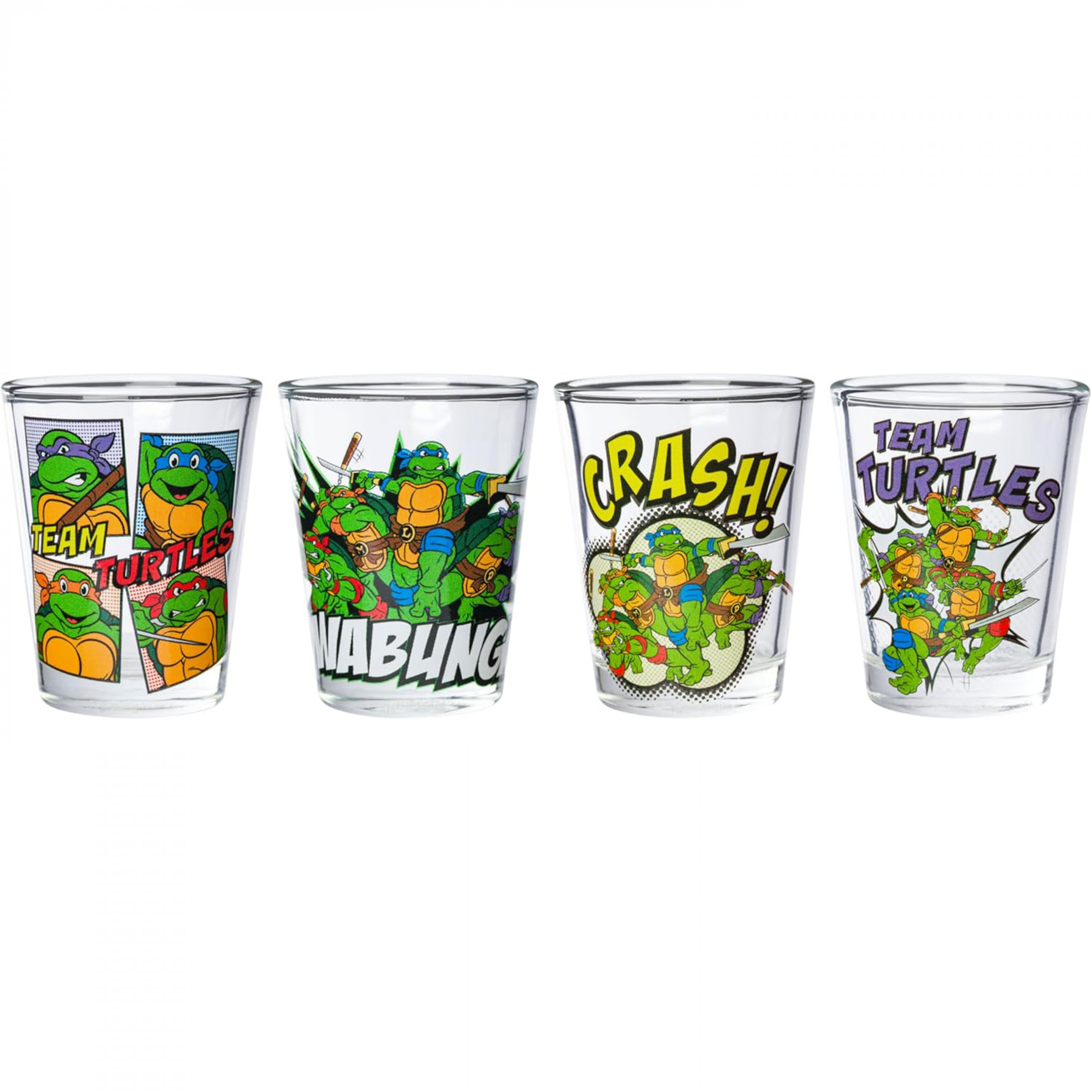 Teenage Mutant Ninja Turtles Comic Book 4-Piece Shot Glass Set