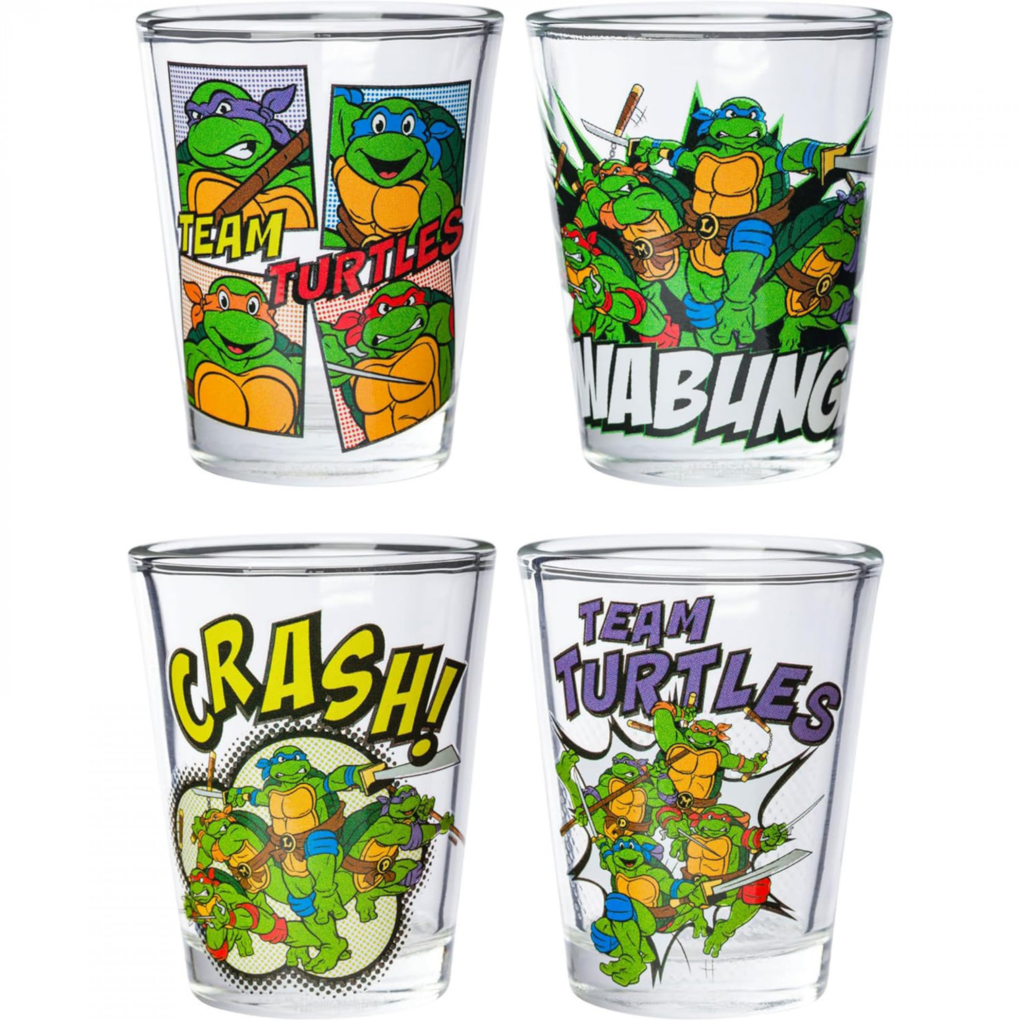 Teenage Mutant Ninja Turtles Comic Book 4-Piece Shot Glass Set