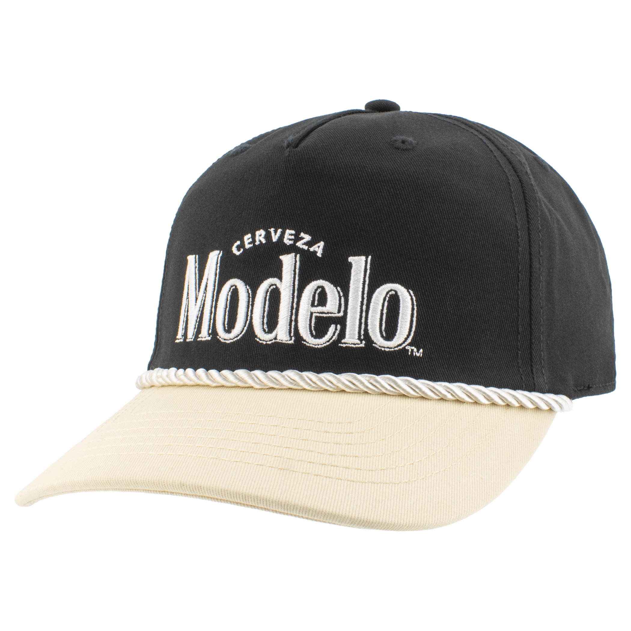 Modelo Embroidered Logo Grandpa Snapback Hat with Rope