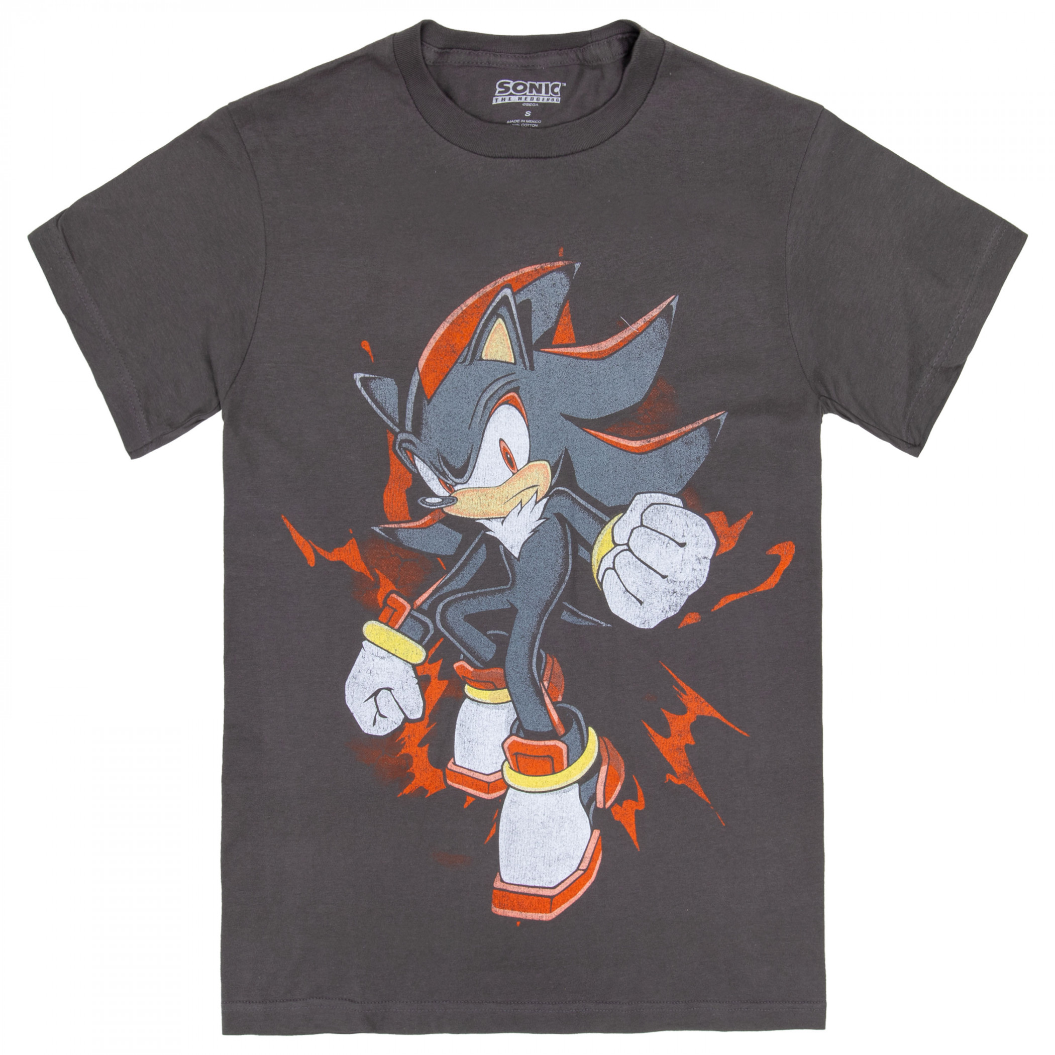 Sonic the Hedgehog Vintage Oversized Shadow T-Shirt, Grey