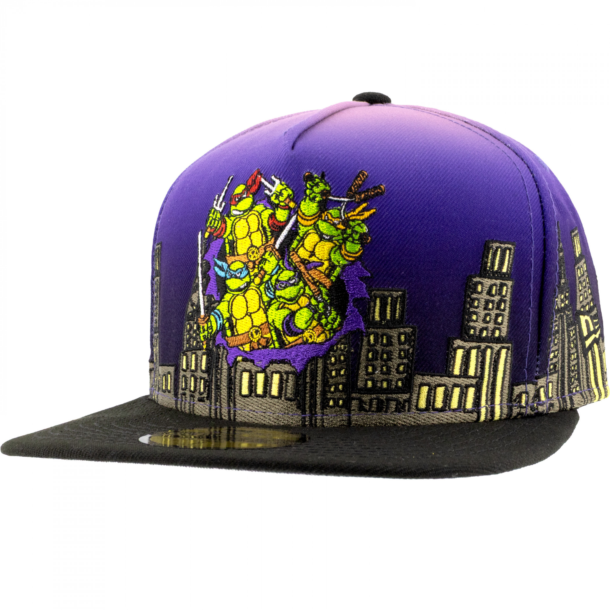 Teenage Mutant Ninja Turtles Ombre City New Era 59Fifty Fitted Hat, Purple