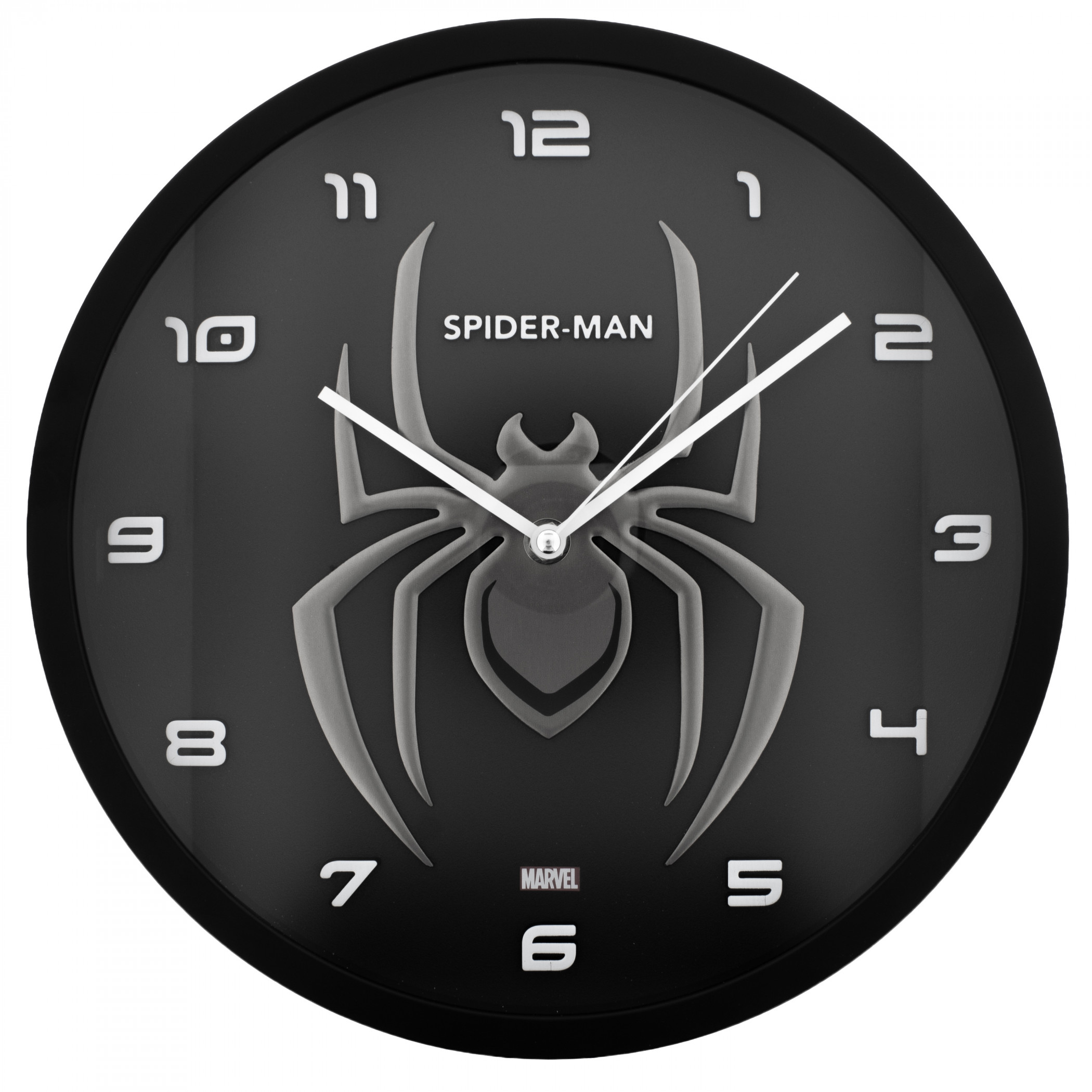 Spider-Man Monochrome Logo 12' Analog Wall Clock, Black