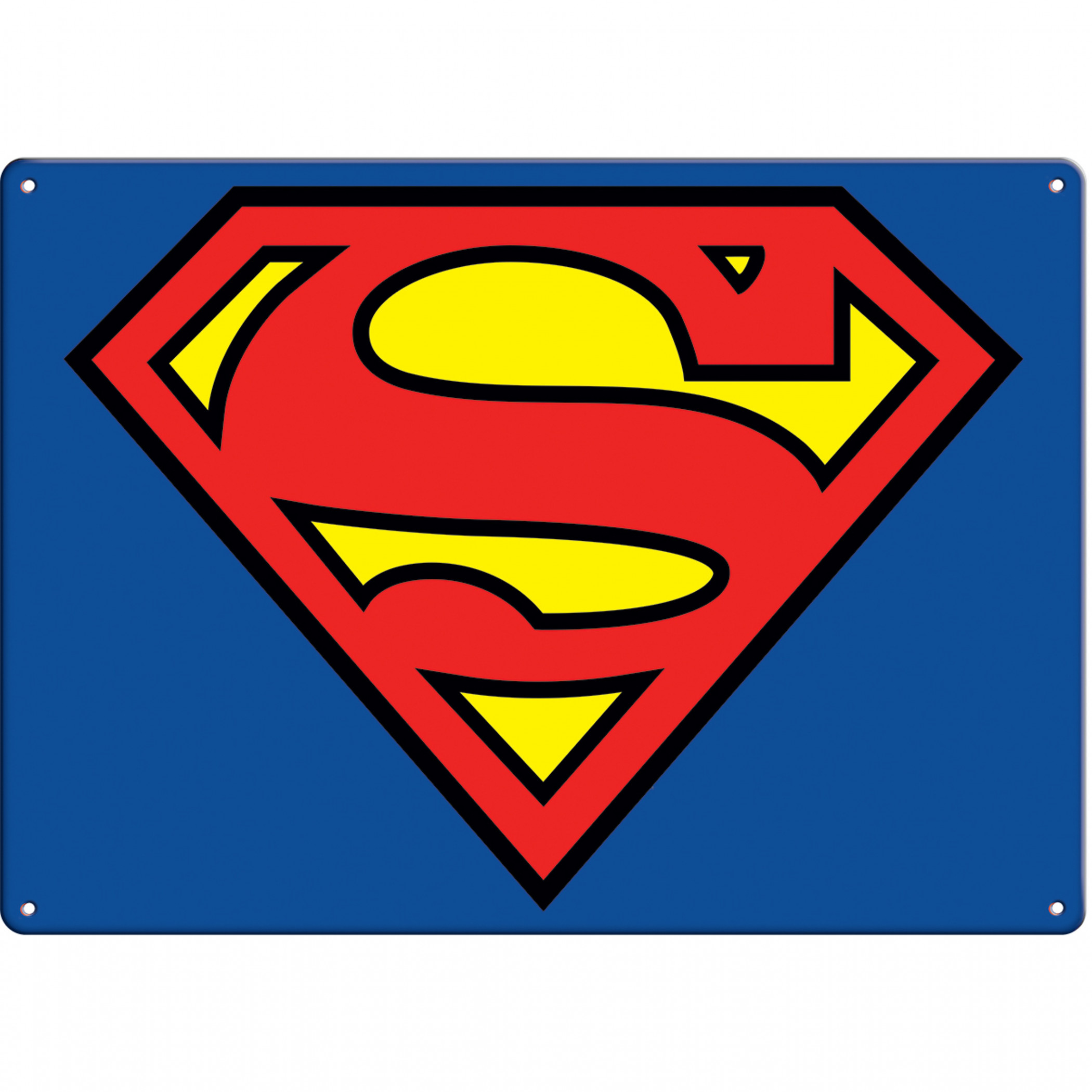 Superman Logo Metal Sign, Multi-Color