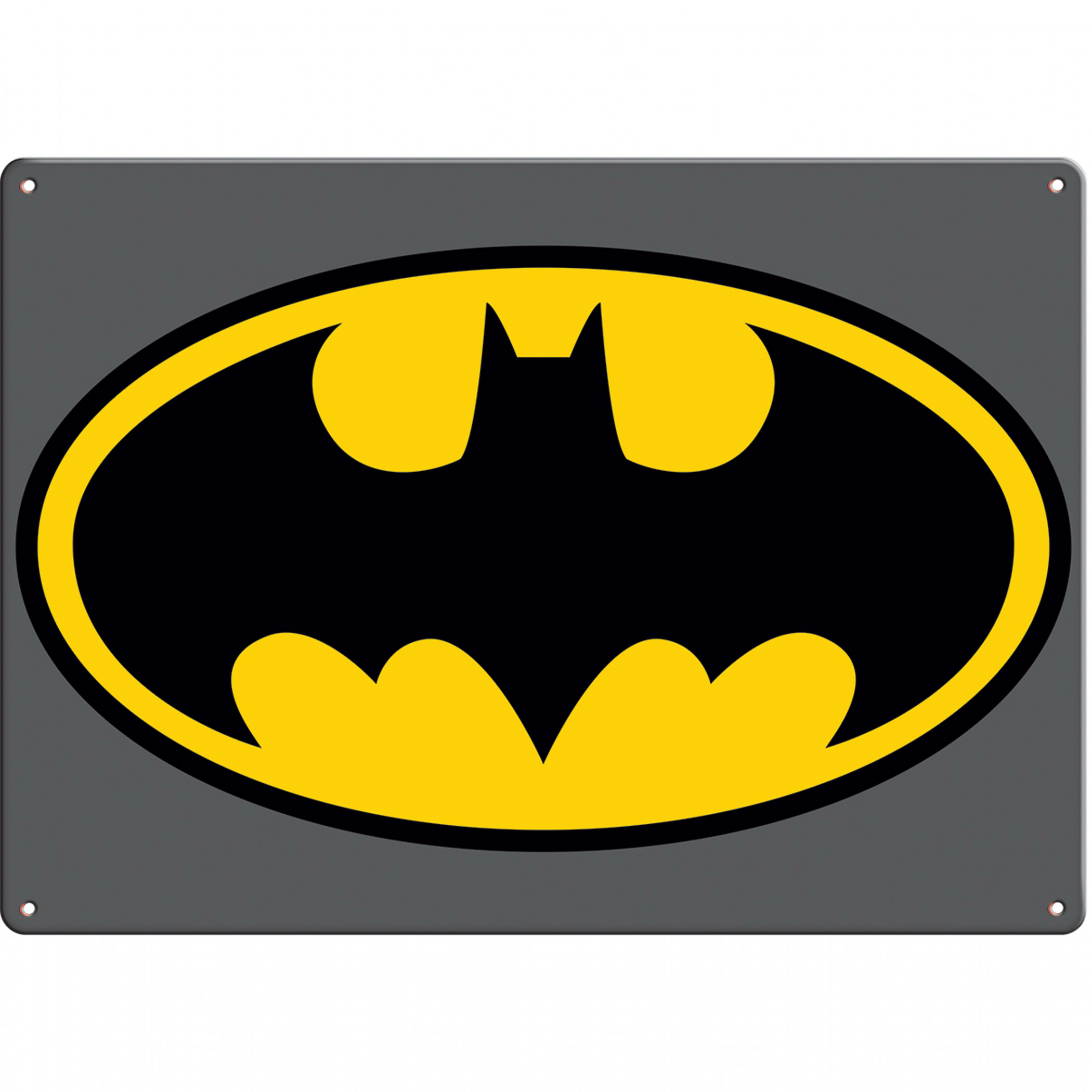 Batman Logo Metal Sign, Multi-Color