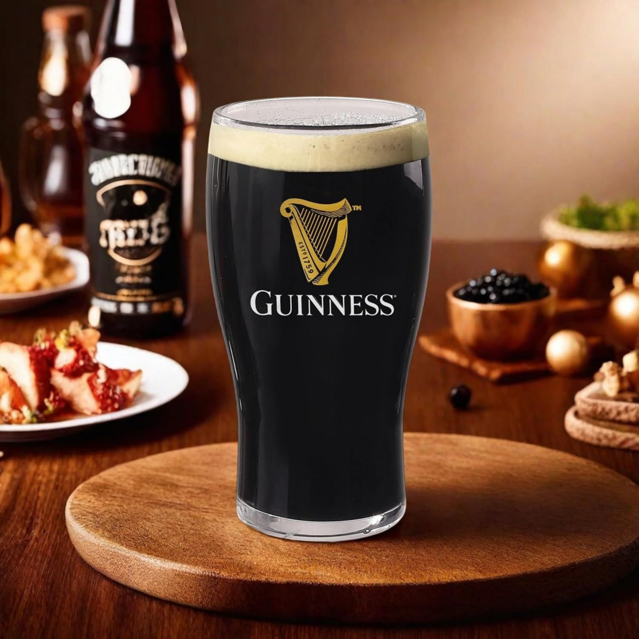 Guinness Logo 2-Pack Tulip Shaped 20oz Pint Glass Set