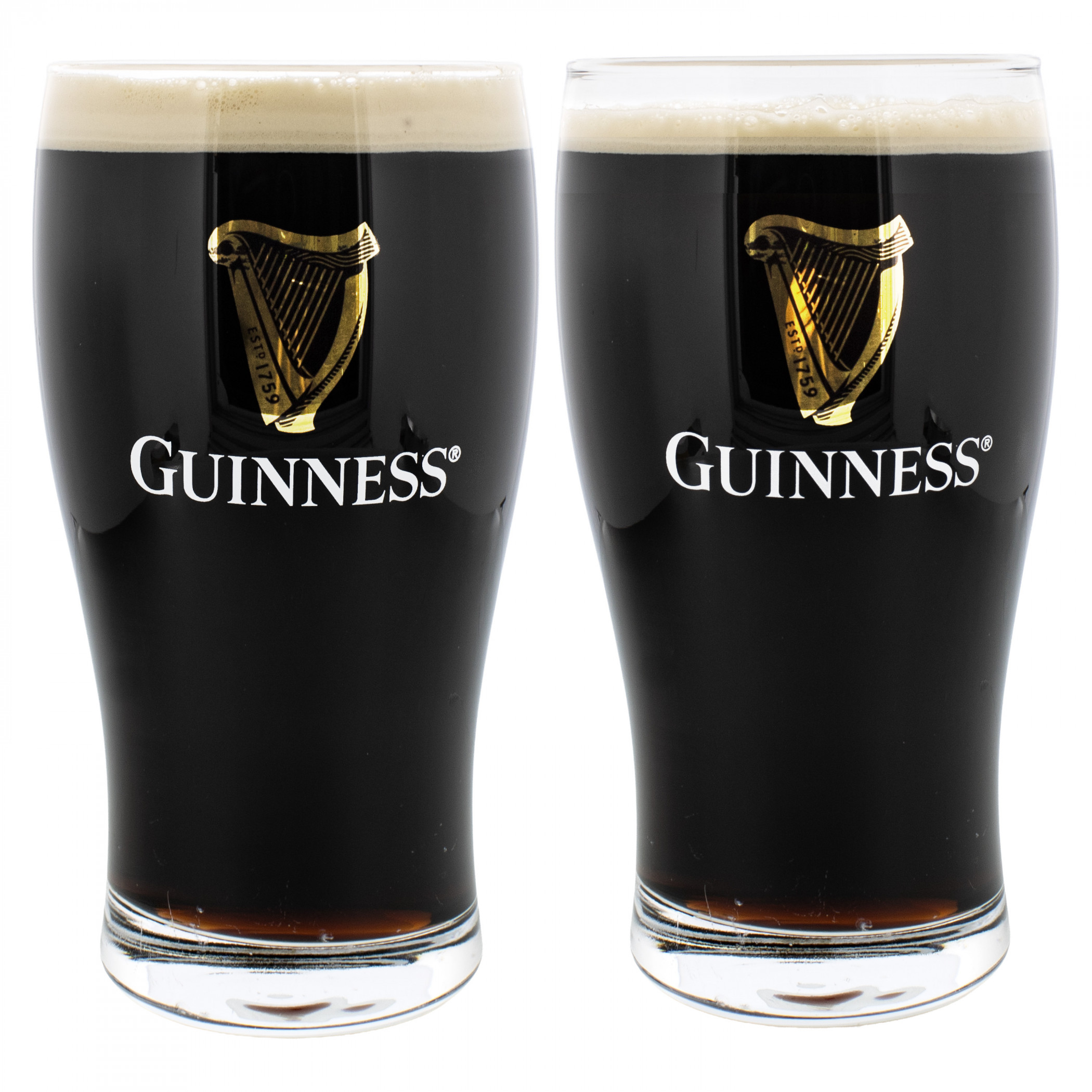 Guinness Logo 2-Pack Tulip Shaped 20oz Pint Glass Set