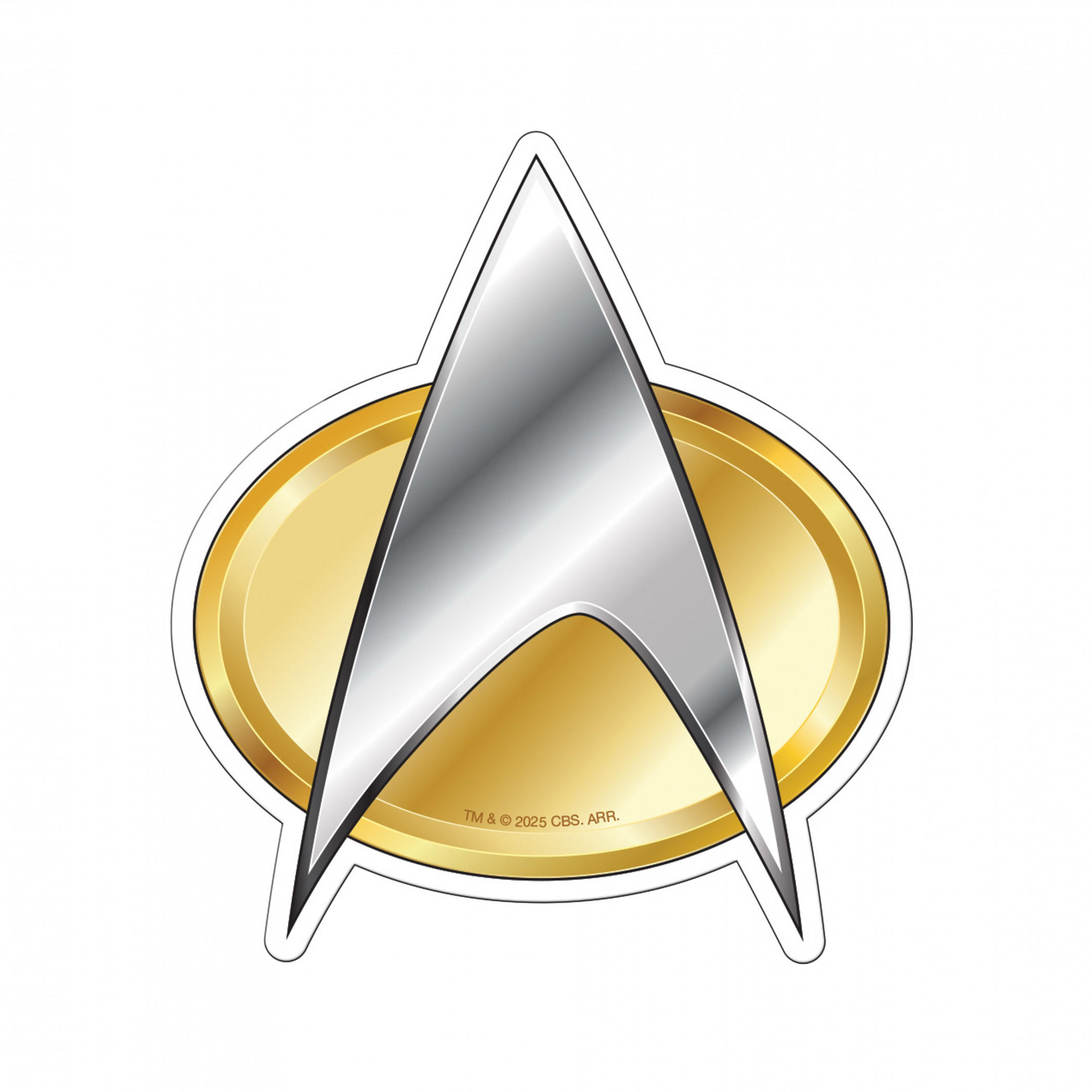 Star Trek Next Generation Com Badge Sticker, Multi-Color