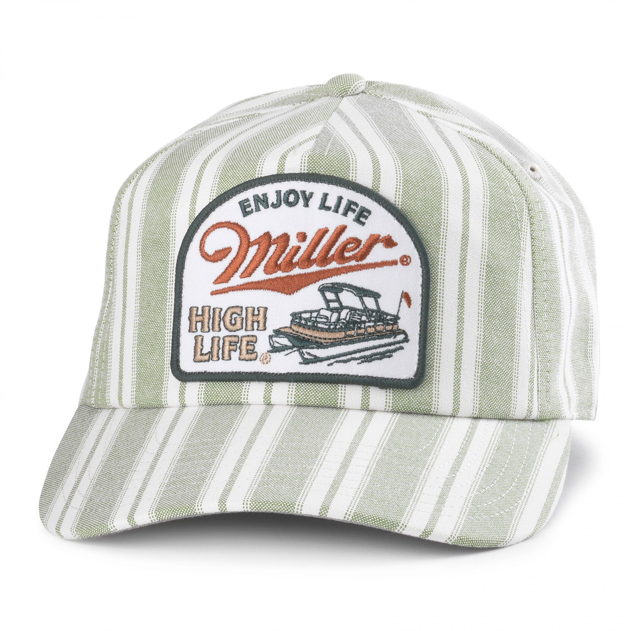 Miller High Life Green Striped Beach House Adjustable Hat