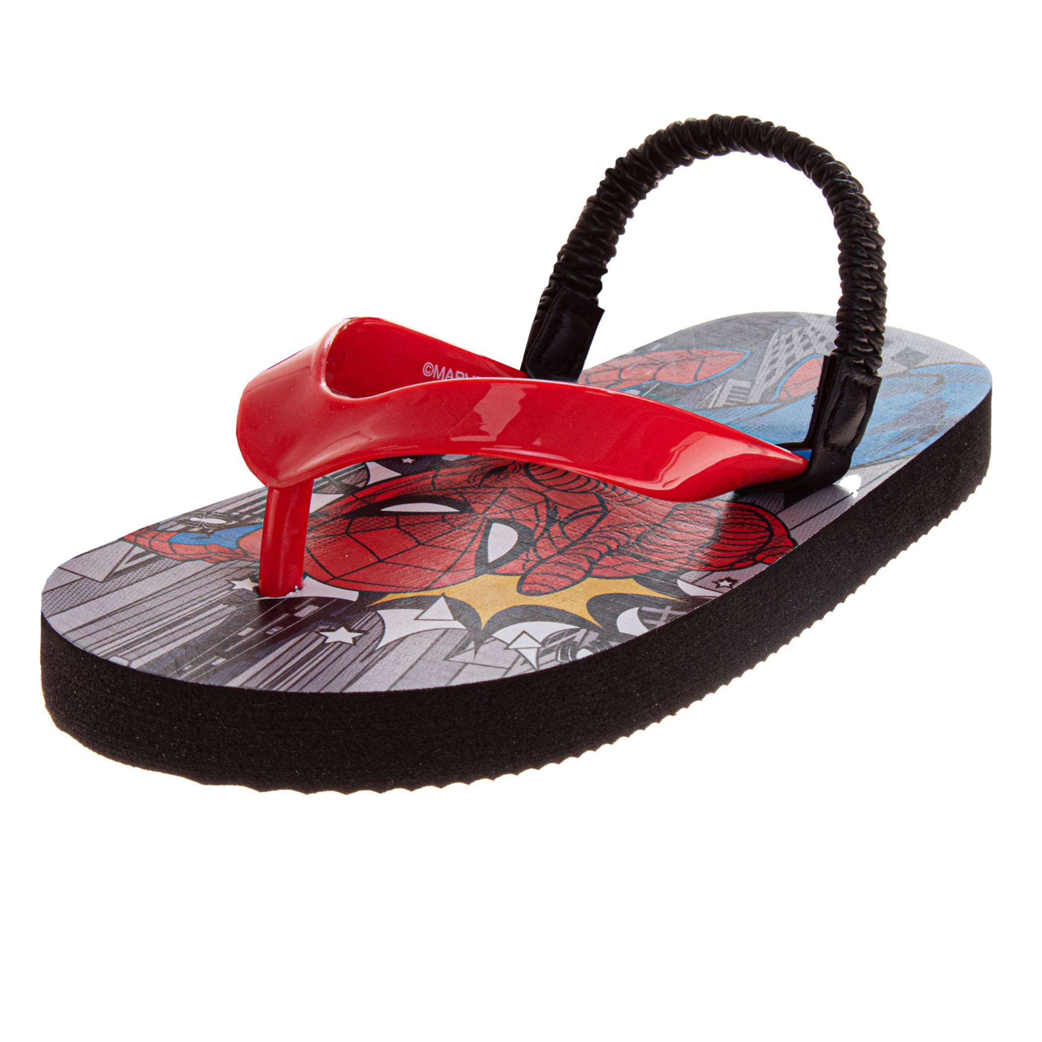 Spider-Man City Skyline Kid's Flip Flops, Multi-Color