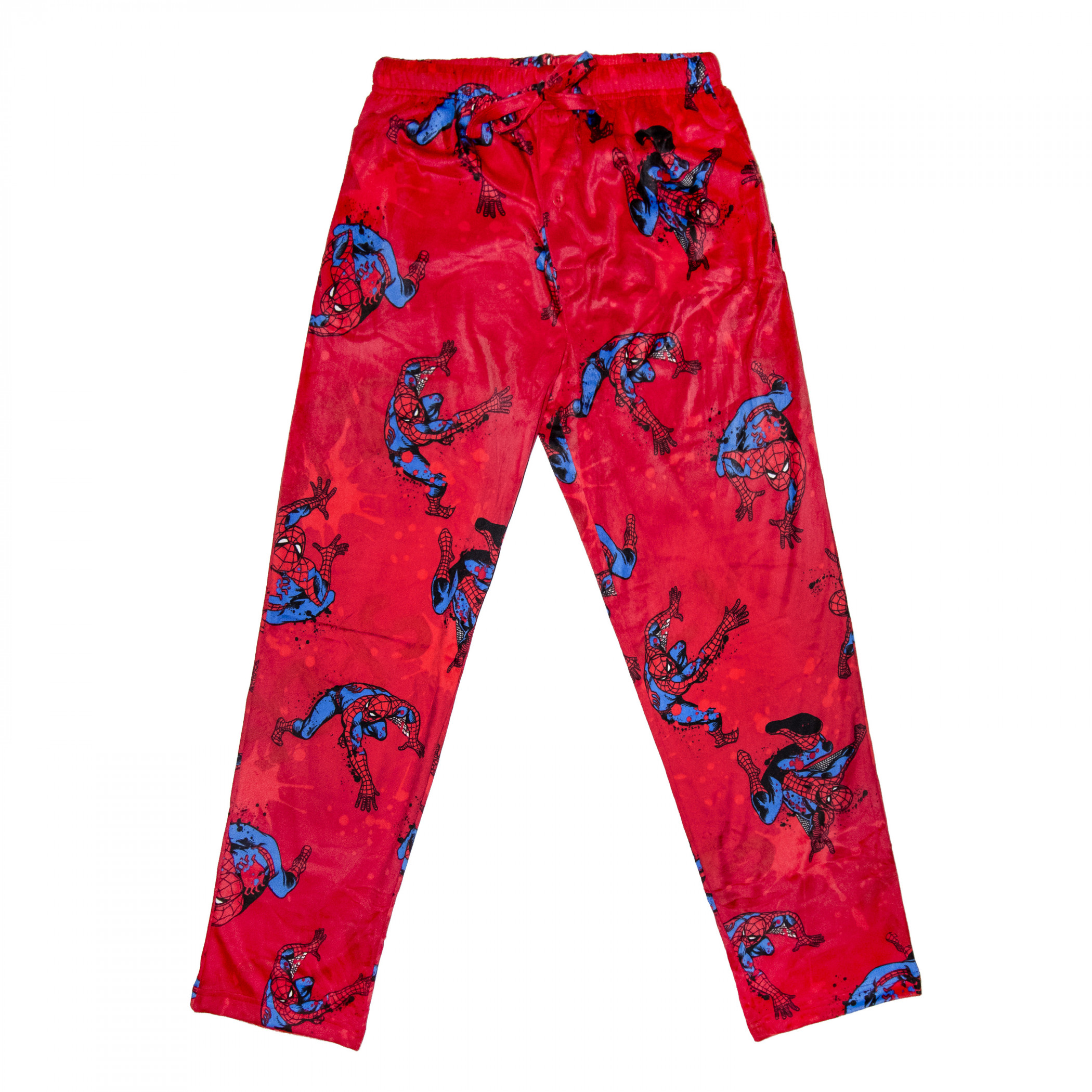 Spider-Man Spidey Splats Fleece Sueded Sleep Pants, Red