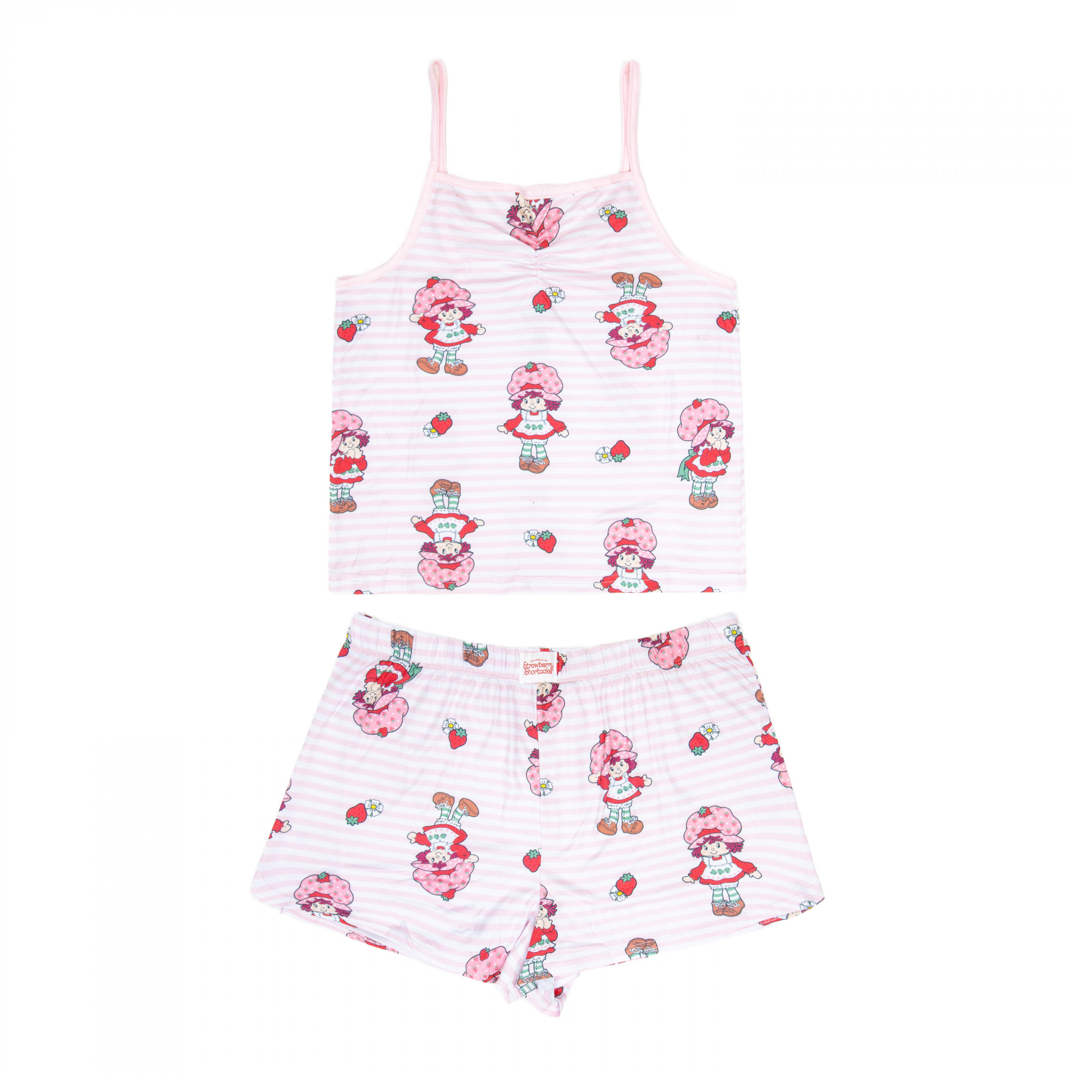 Strawberry Shortcake Striped 2-Piece Tank & Short Pajama Set, Pink