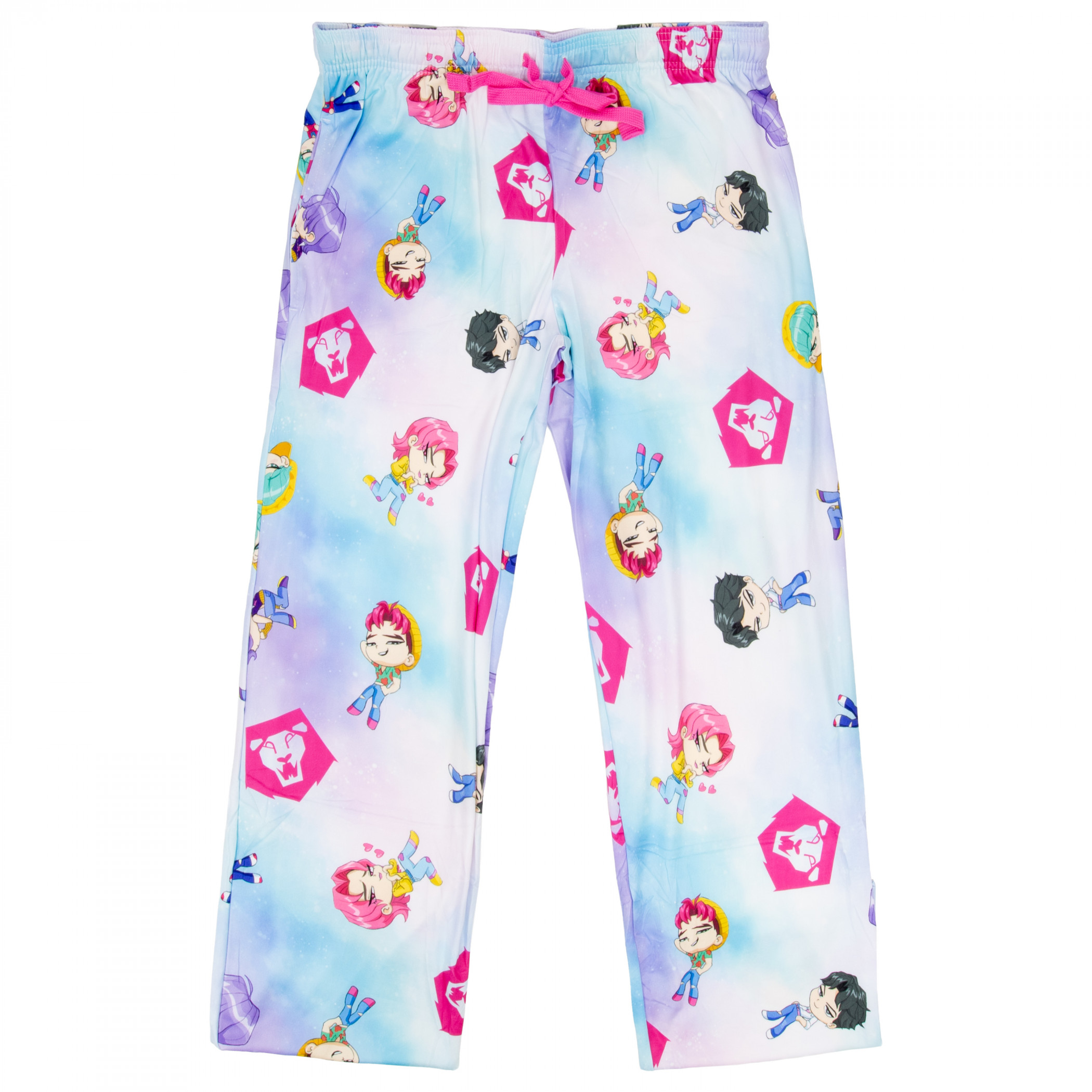K-Pop Demon Hunters Chibi Saja Boys Sleep Pants, Multi-Color