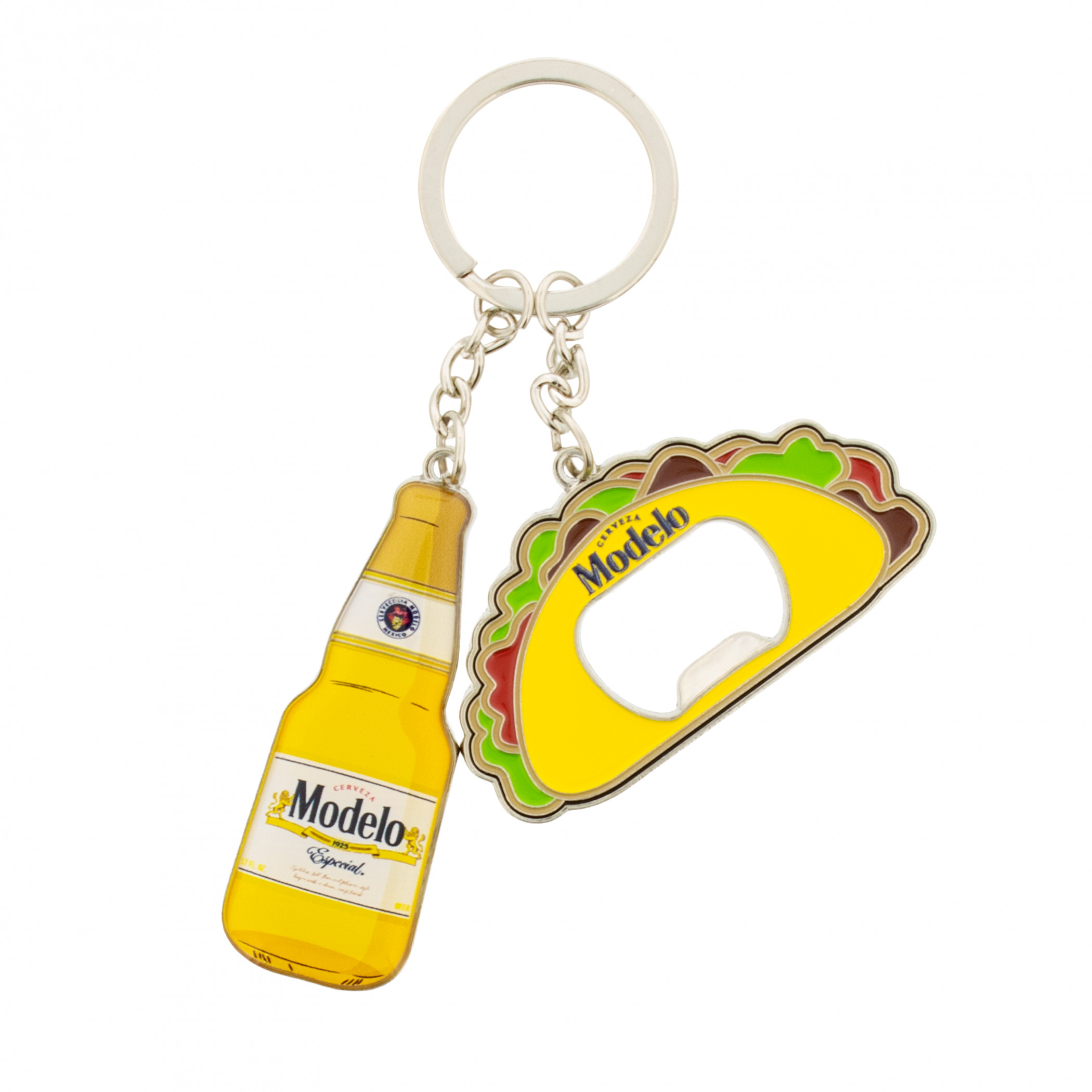 Modelo Especial Cinco Taco Bottle Opener Split Charm Keychain