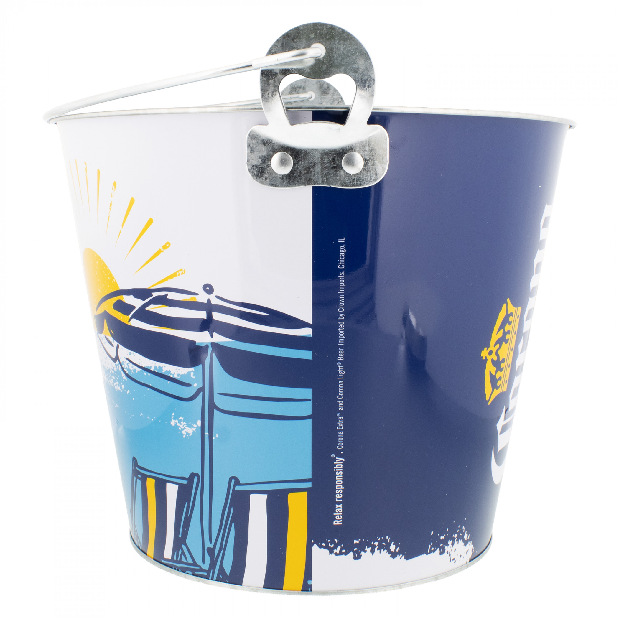 Corona Summer Galvanized Bucket with Opener