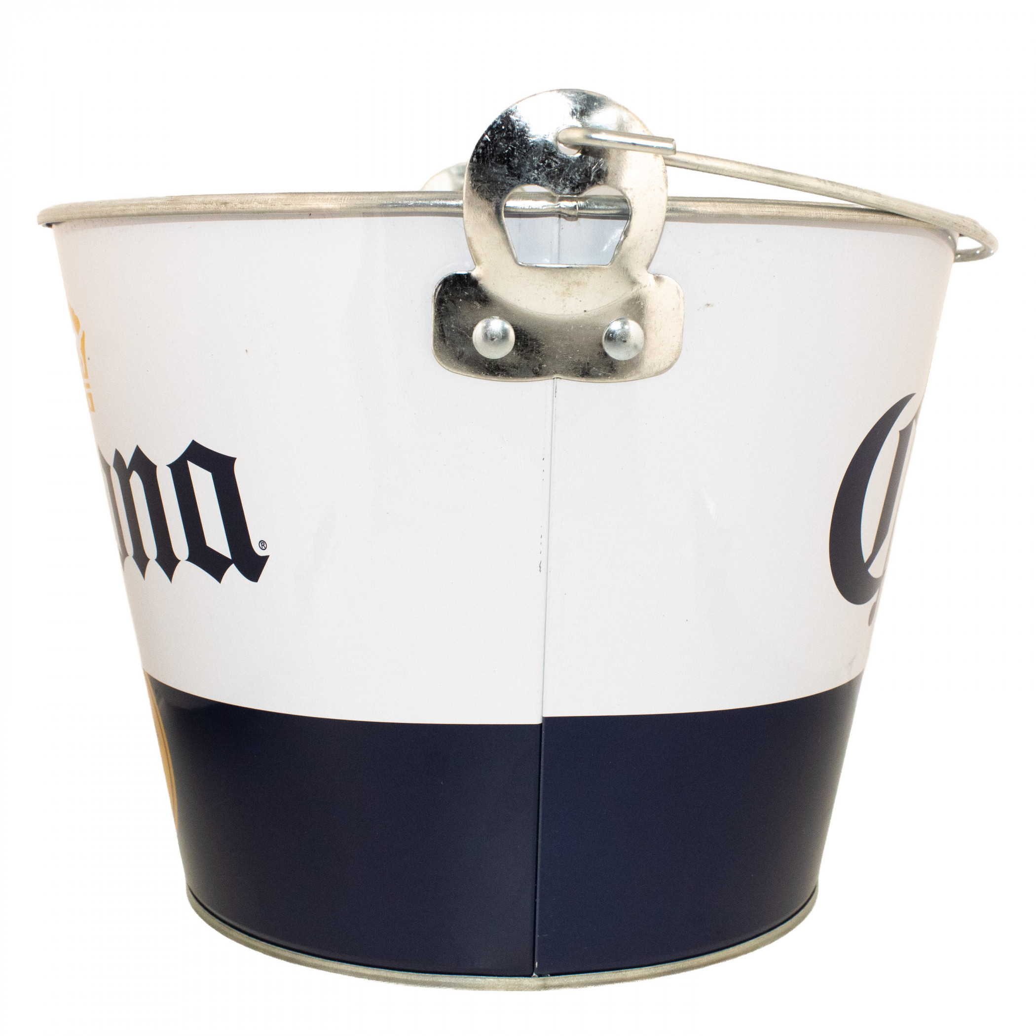 Corona Extra Original Logo Galvanized Bucket with Opener
