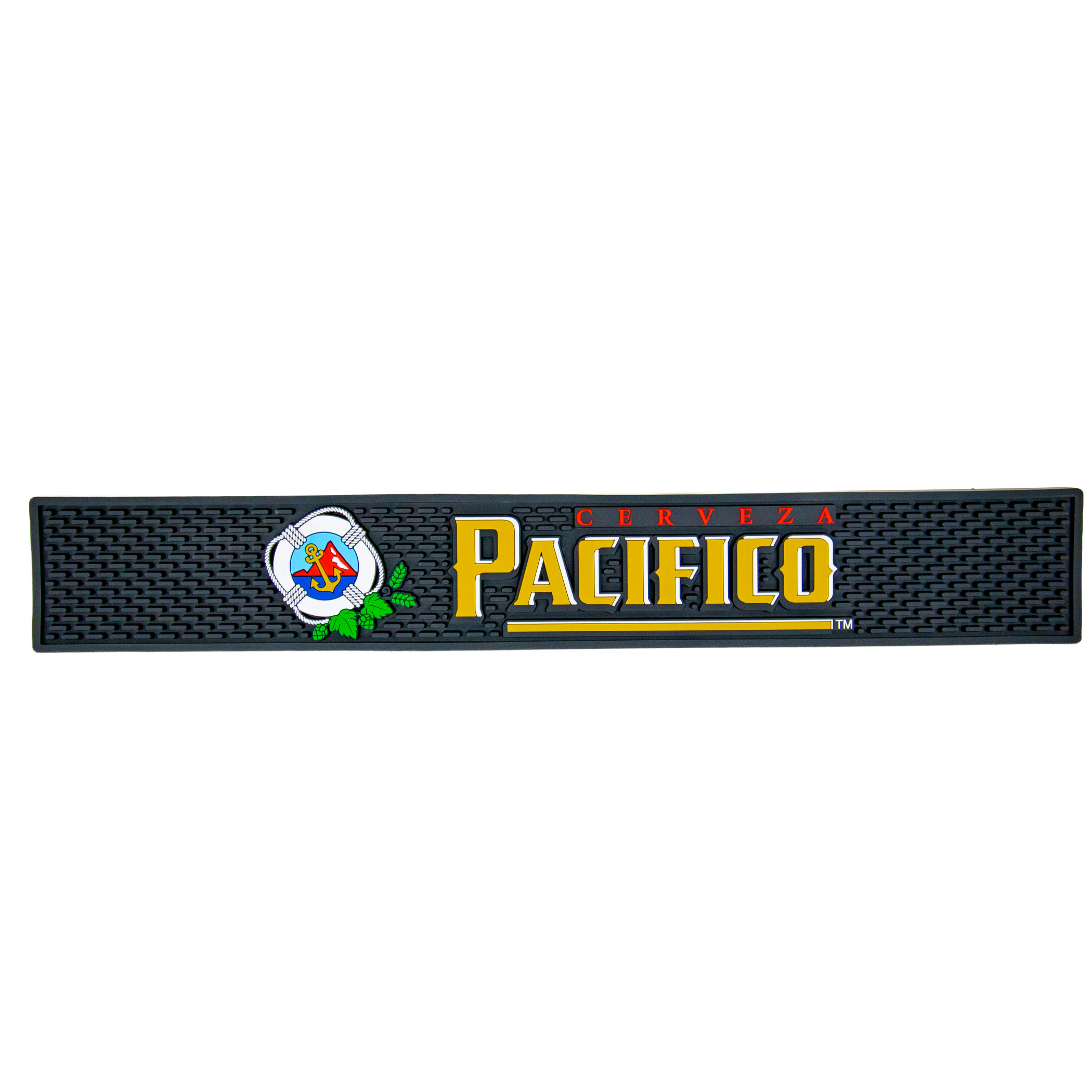 Pacifico Cerveza Drip Rail PVC Bar Mat 24 x 3.5'
