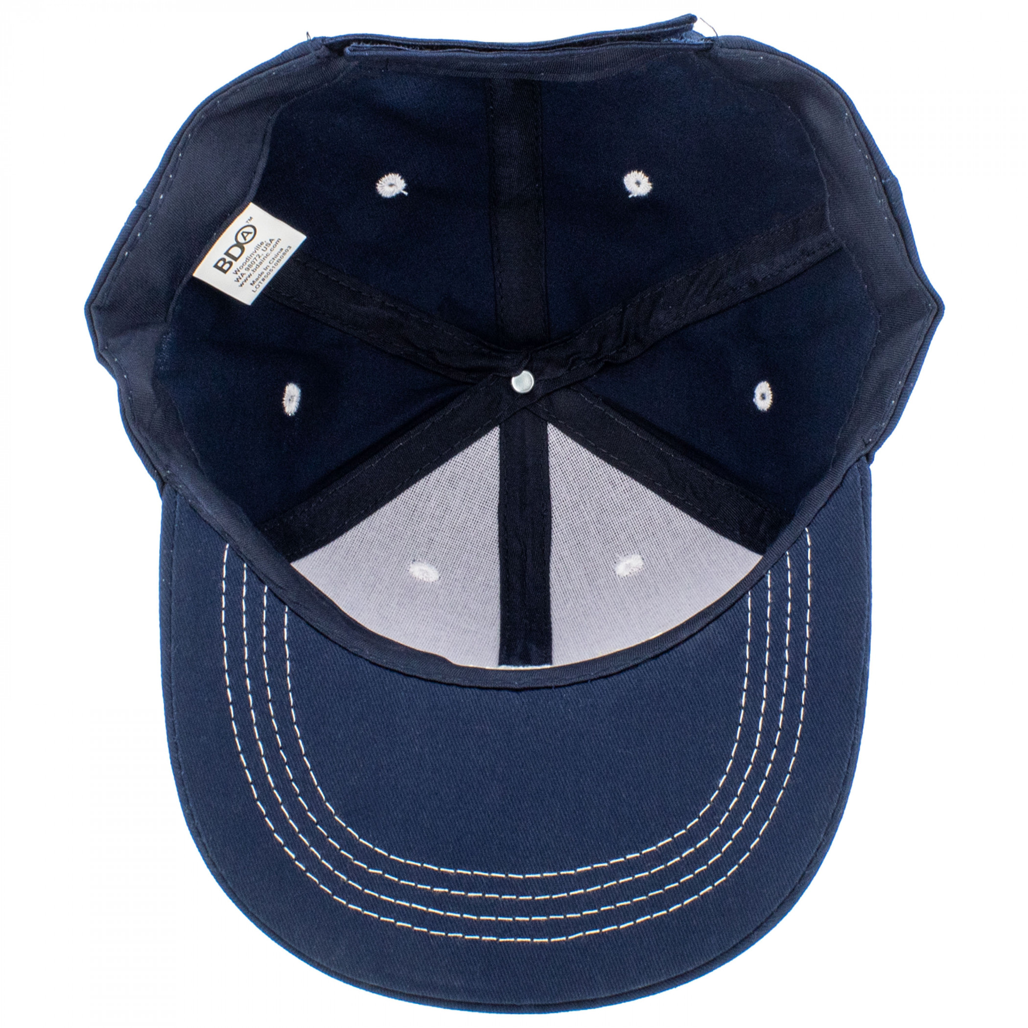 Modelo Cerveza Embroidered White Logo on Denim Snapback Hat