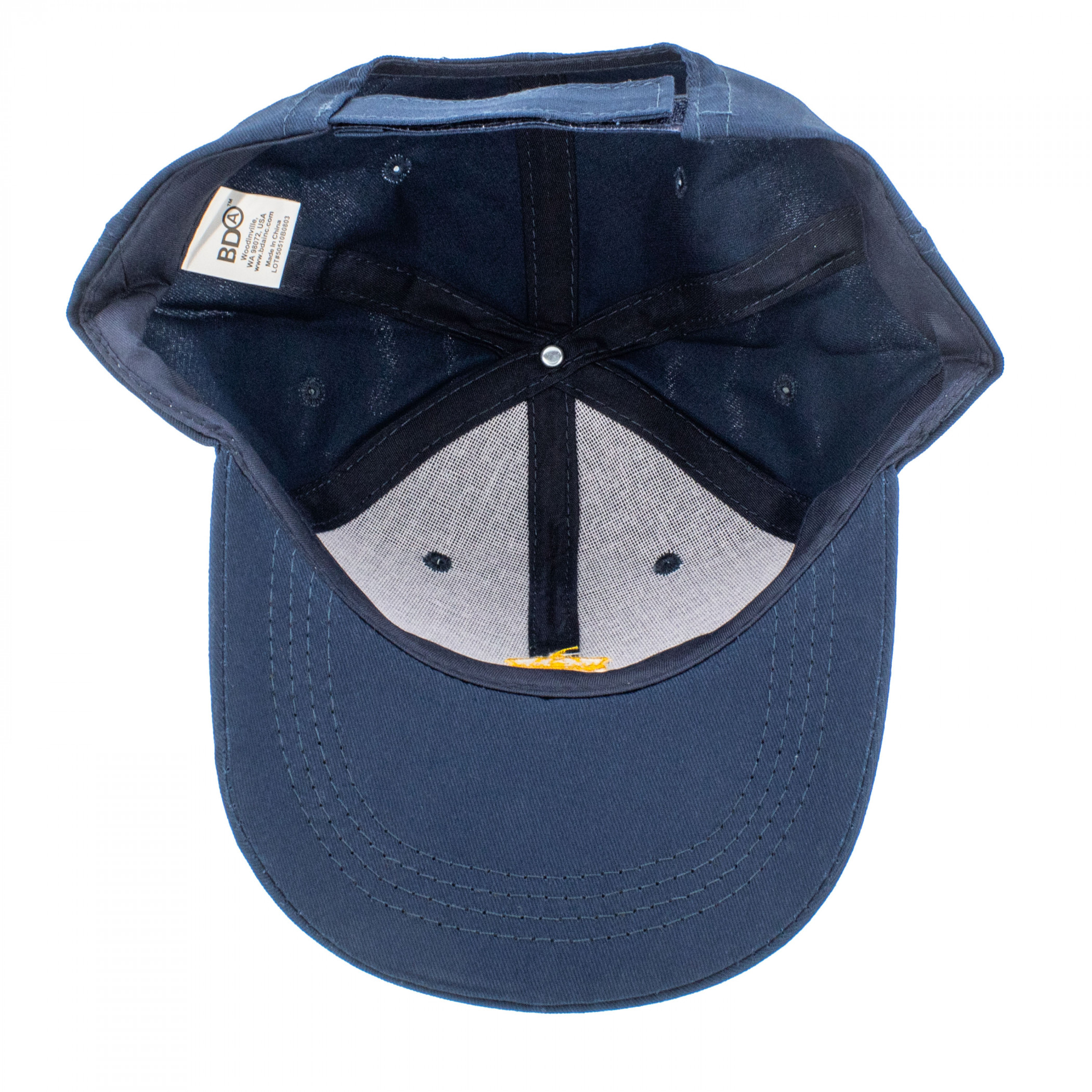 Corona Embroidered Logo on Navy Blue Twill Snapback Hat