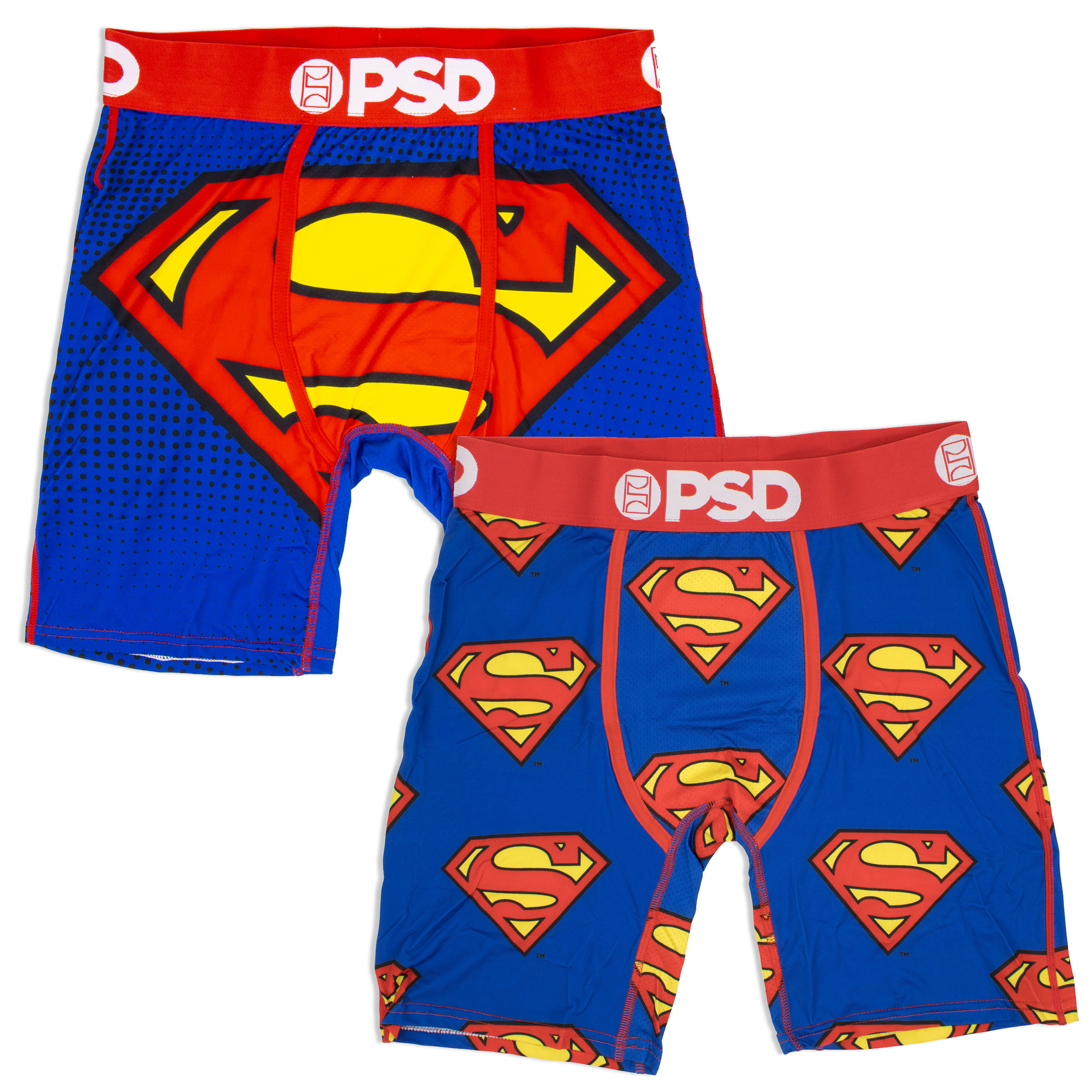 Superman PSD Boxer Briefs 2-Pack, Blue