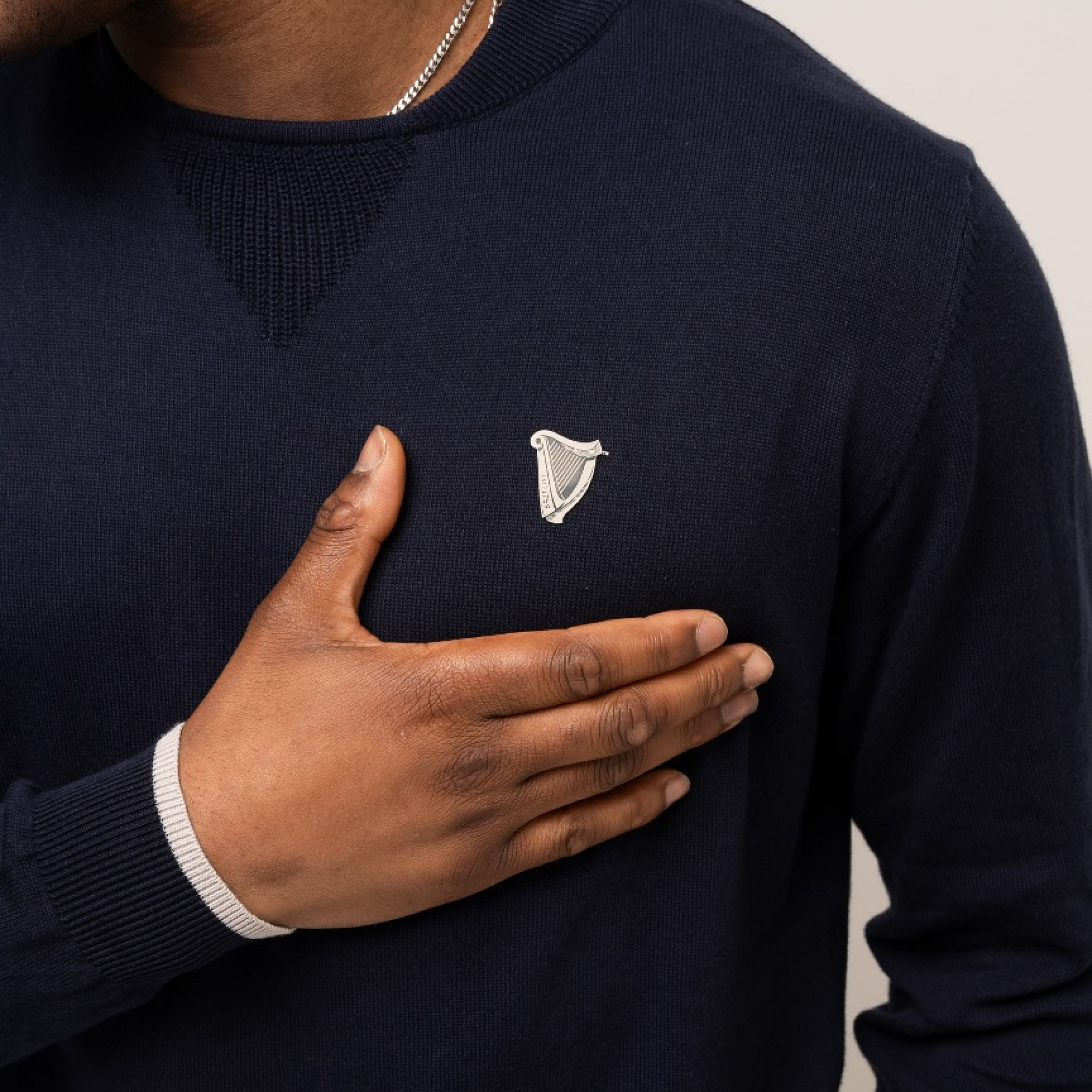 Guinness Navy Performance Cotton Sweater - image 2