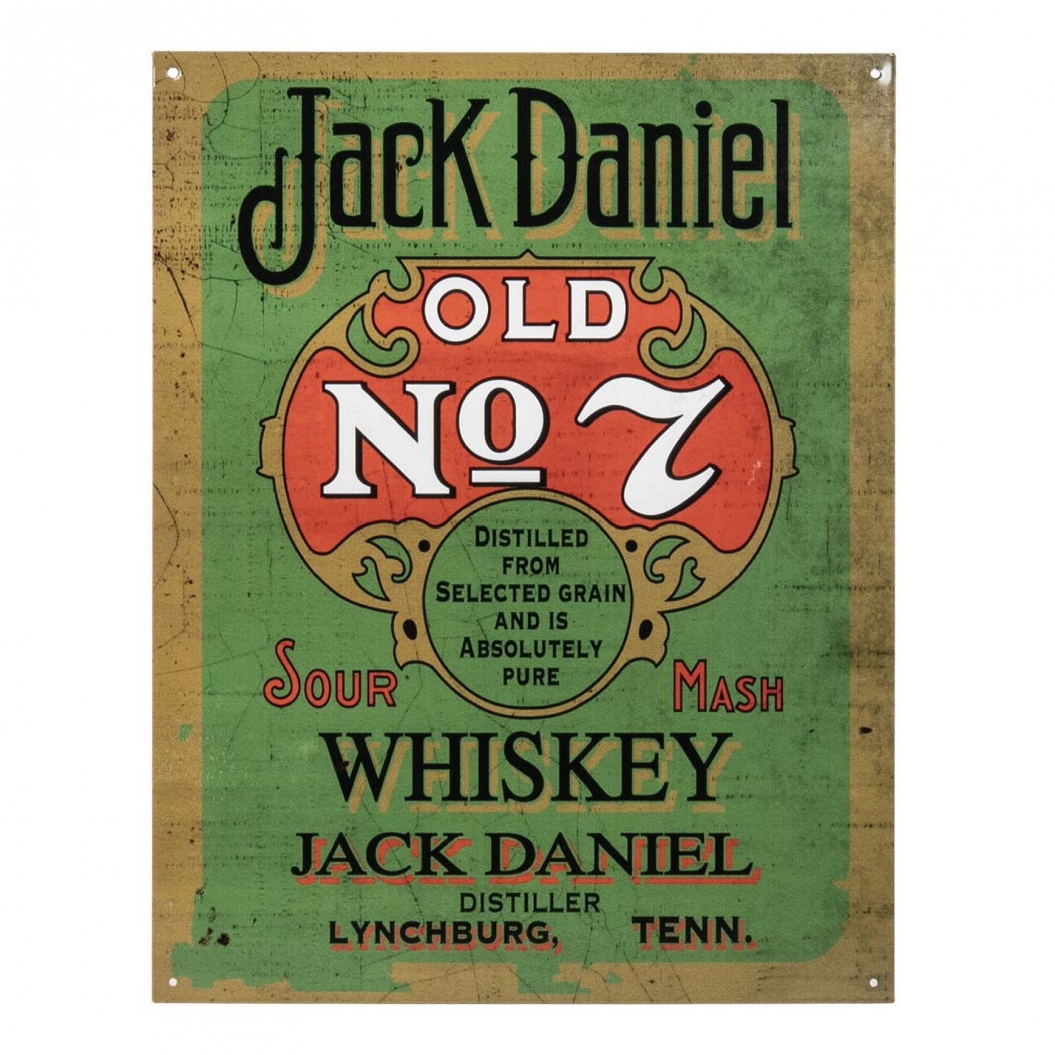 Jack Daniel Sour Mash Tin Sign