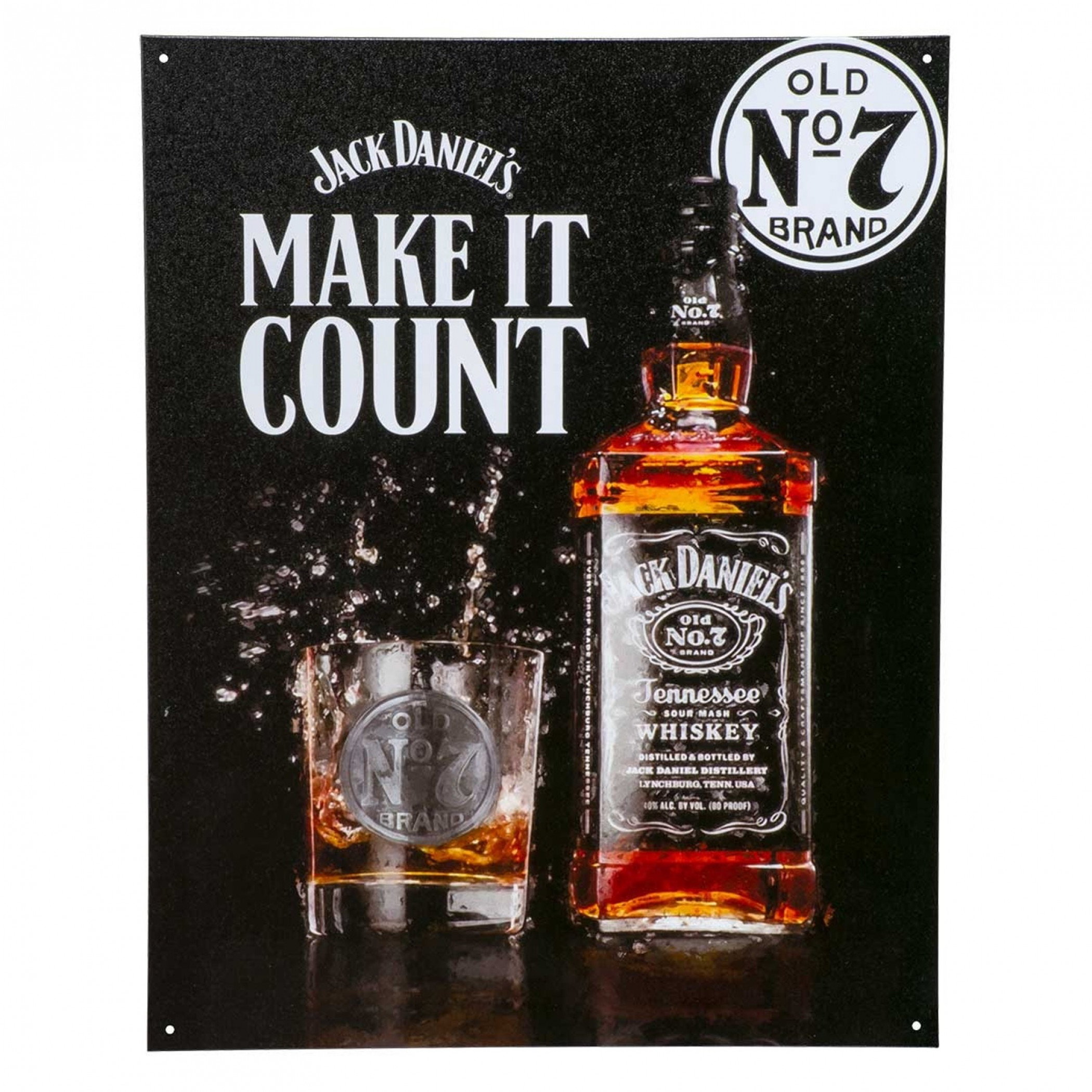 Jack Daniels Make it Count Tin Sign