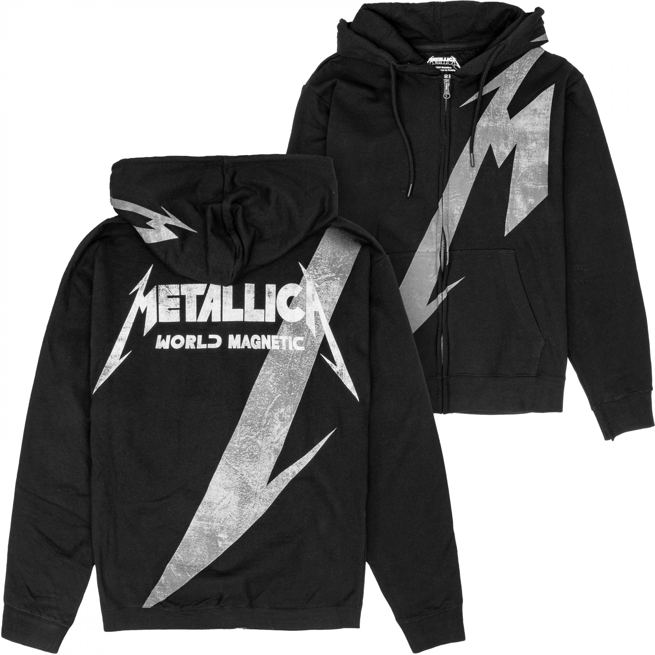 Metallica World Magnetic Shrouded Black Zip Up Hoodie