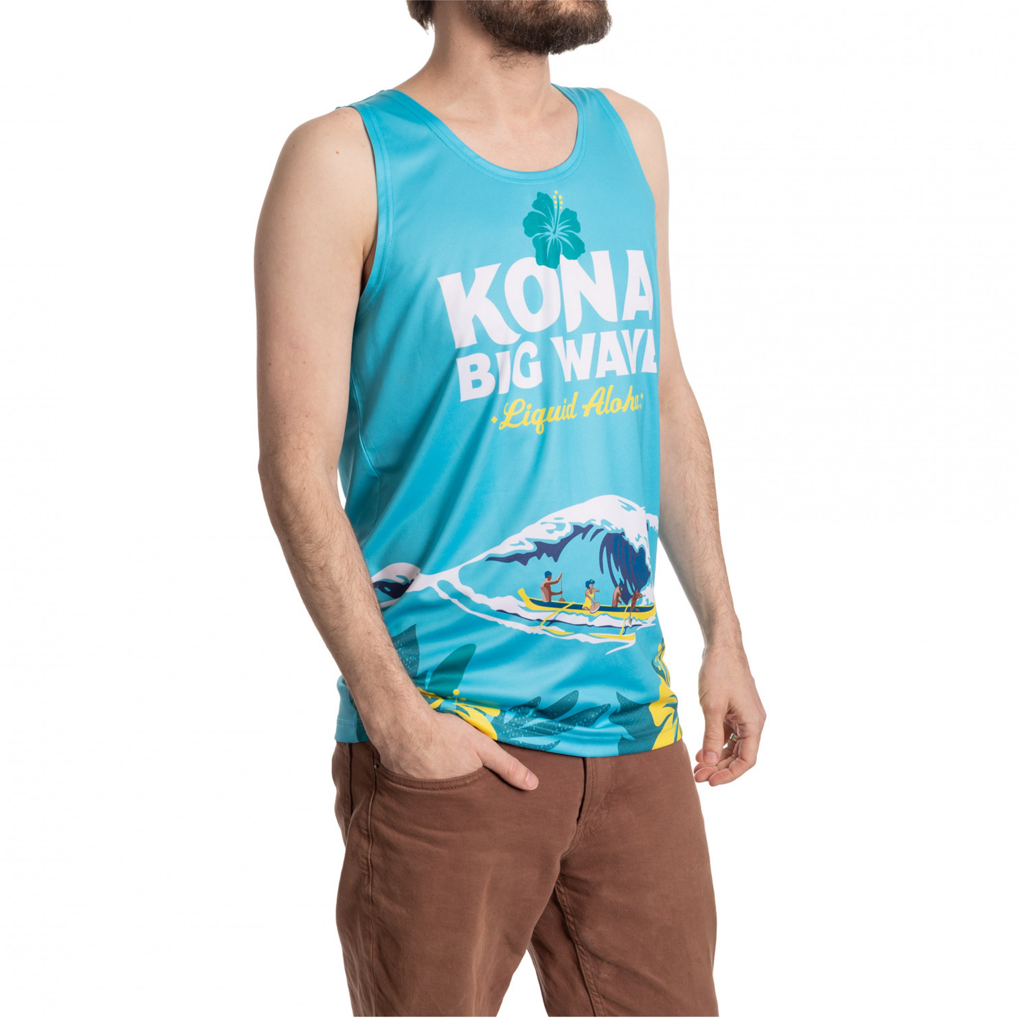 Kona Big Wave Label Art Men's Tank Top