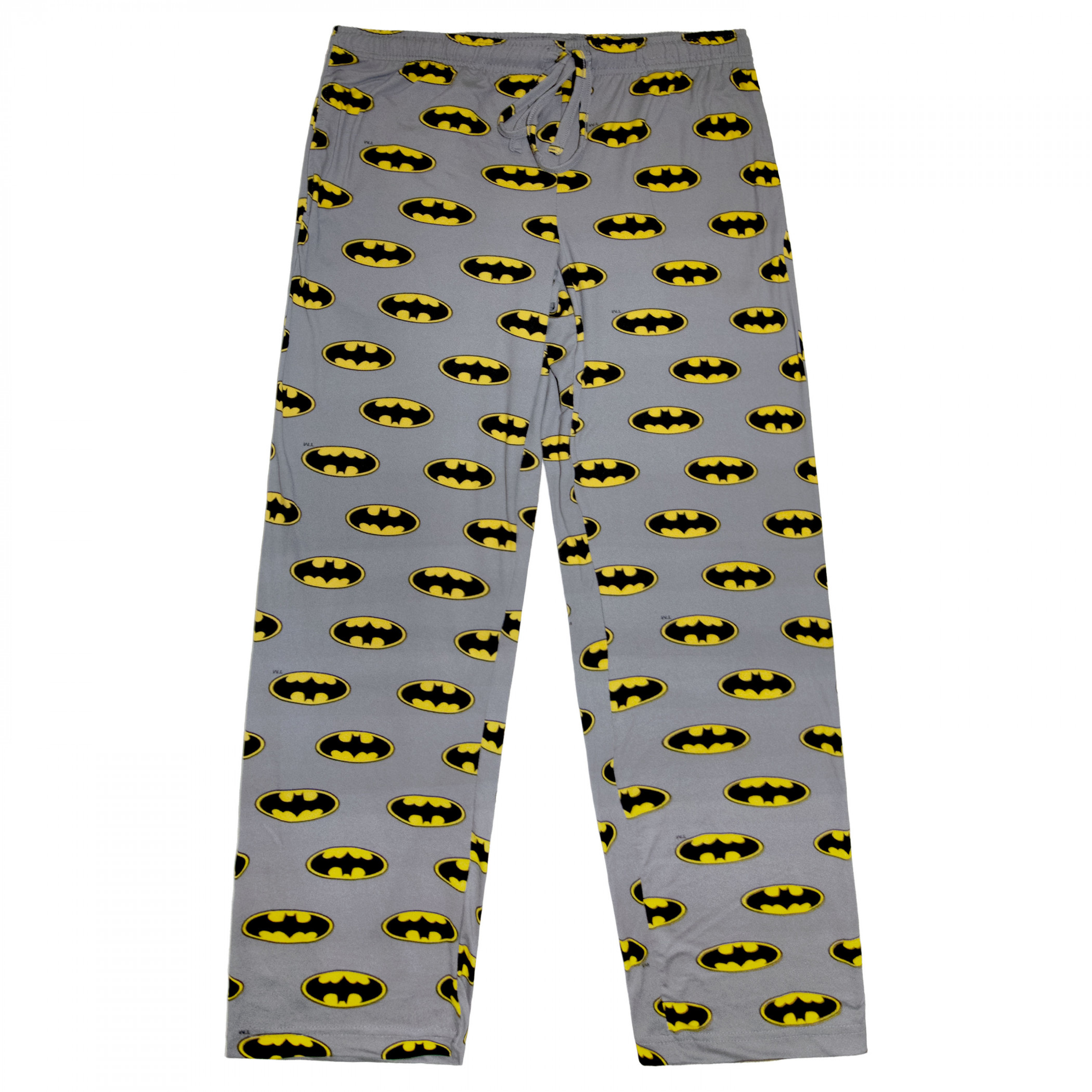 Batman Grey with Repeating Logos Sleep Pants, Grey