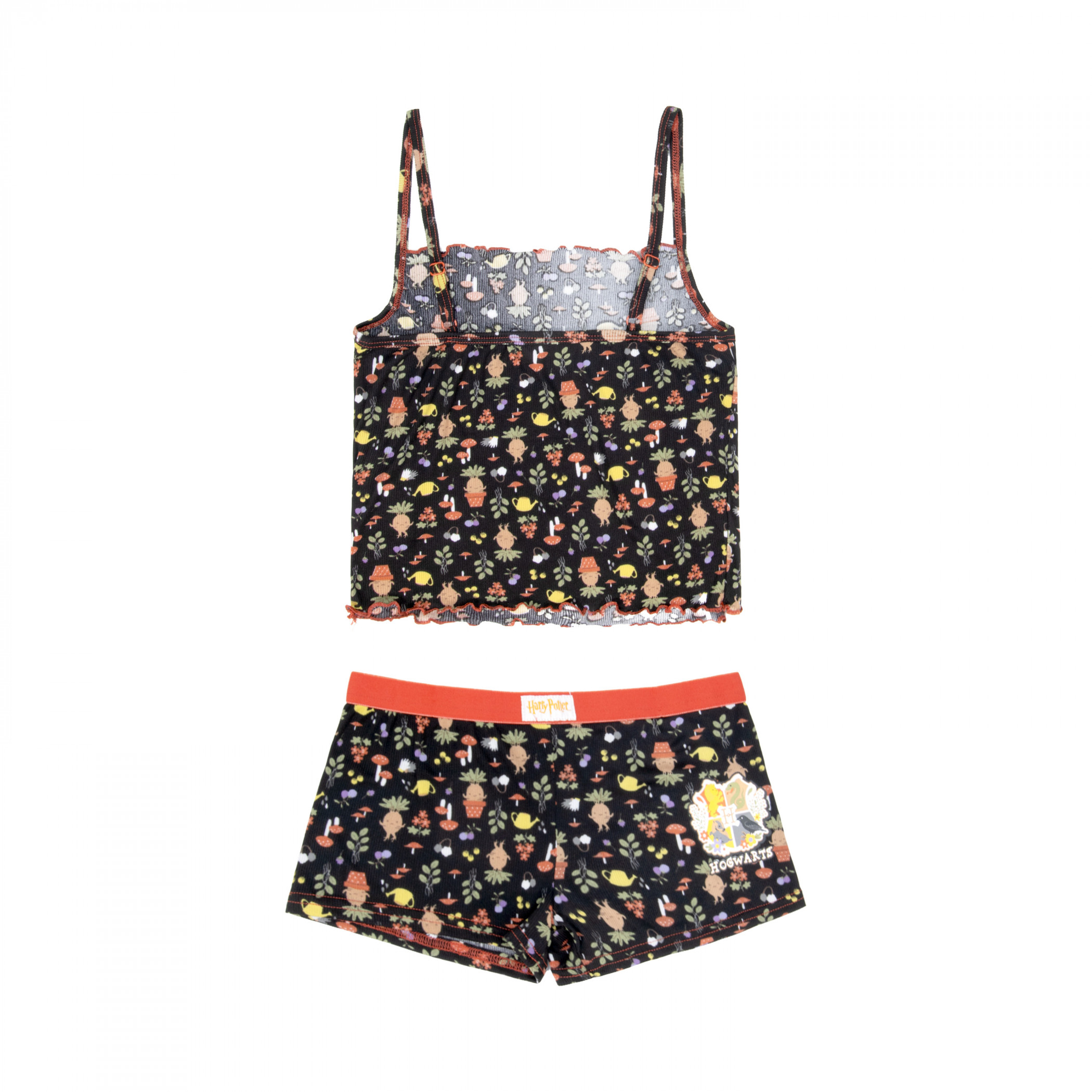 Harry Potter Mandrake Floral Ruffled Sleep Set  2-piece, Multi-Color