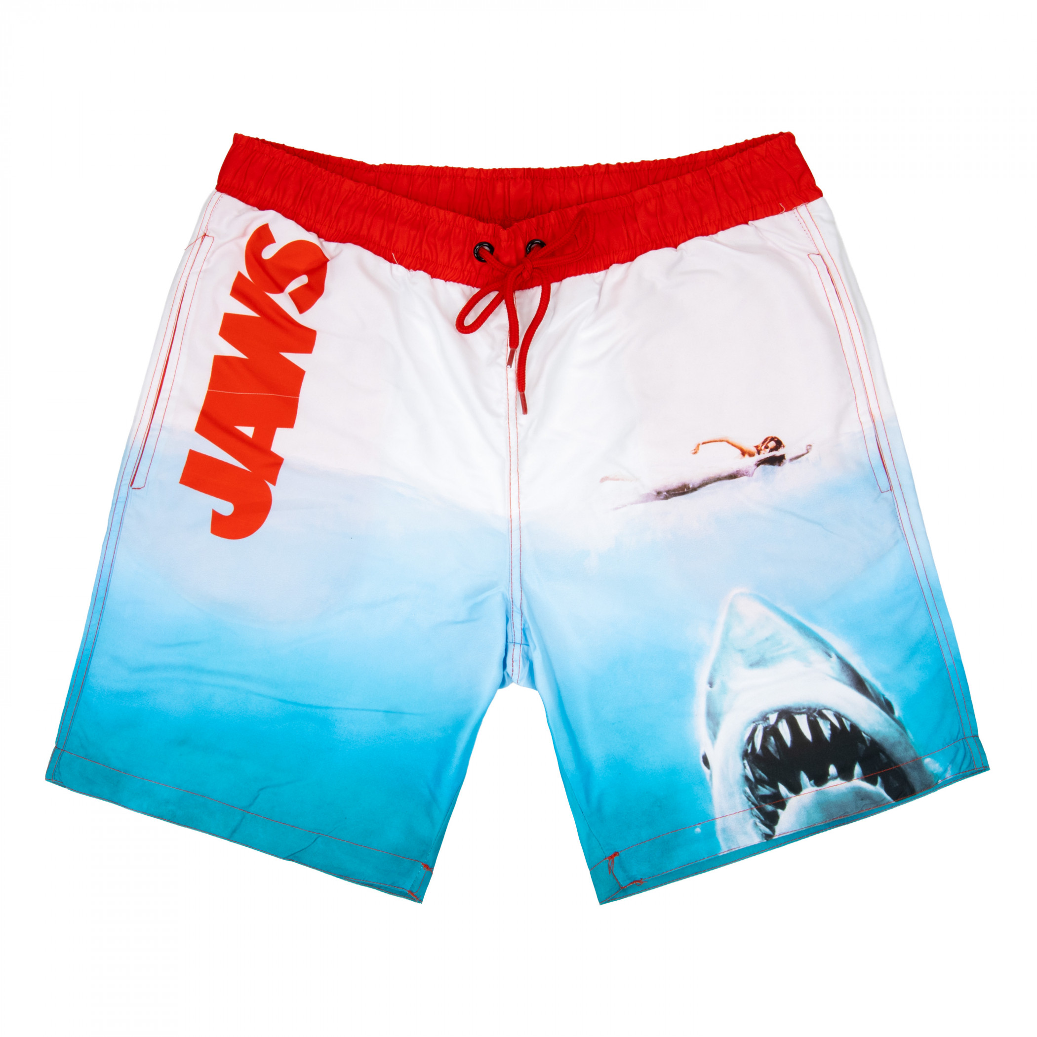Jaws Swimmer Movie Poster Board Shorts Multi-Color